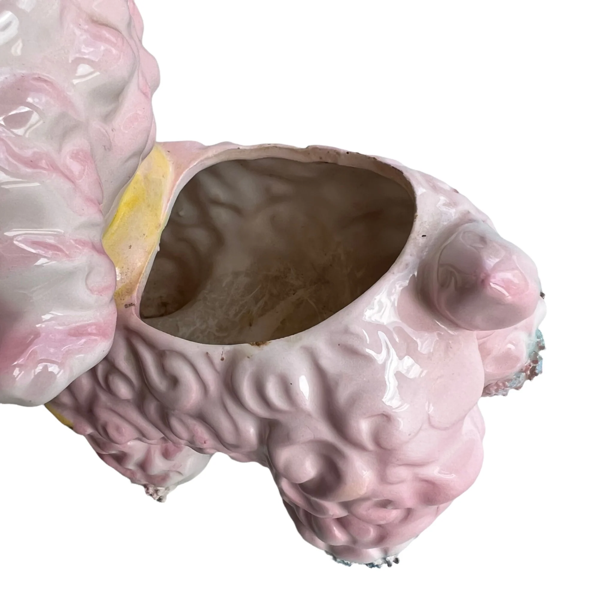 50s/60s Pastel Pink Kitsch Lamb Planter Japan By Samson - Image 5