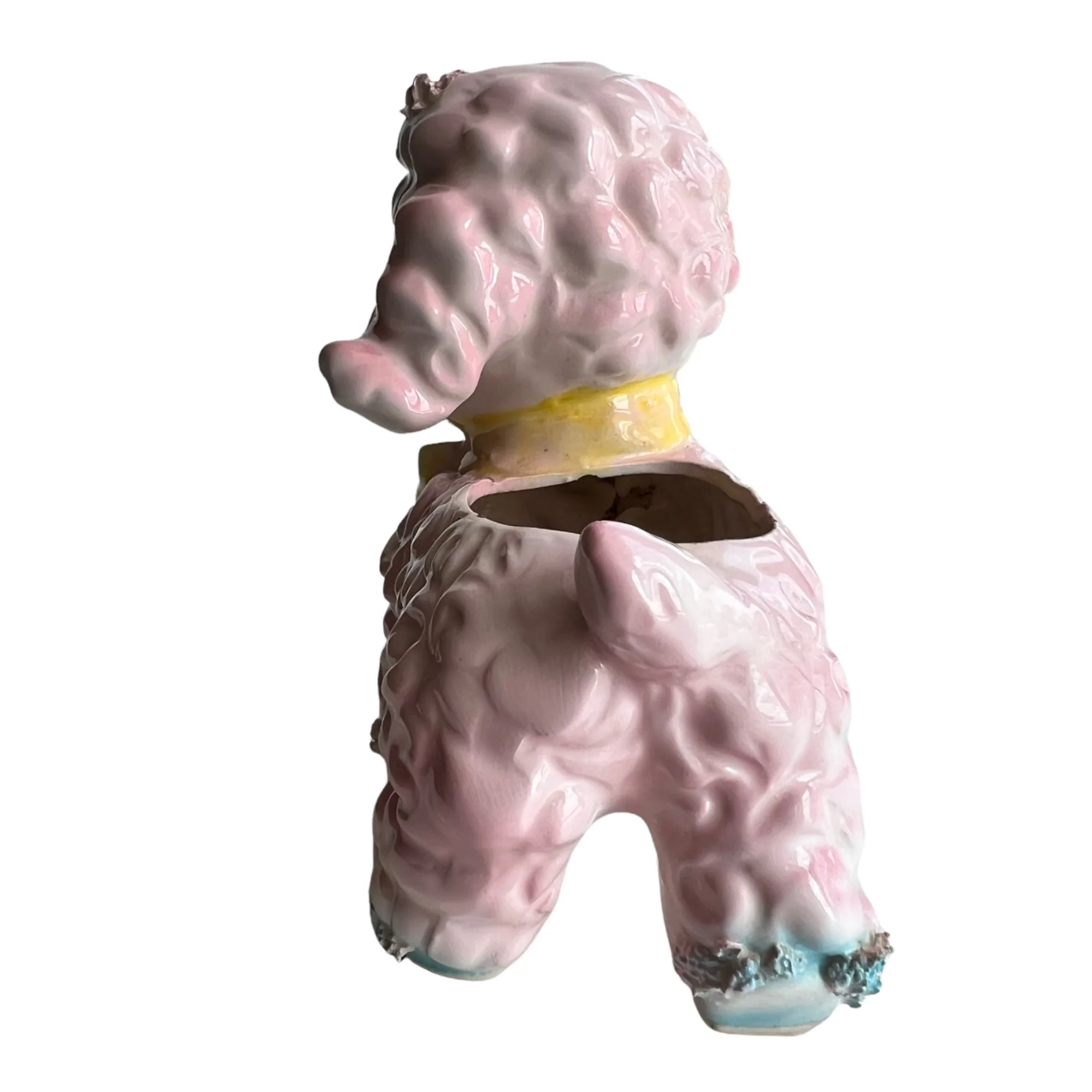 50s/60s Pastel Pink Kitsch Lamb Planter Japan By Samson - Image 6