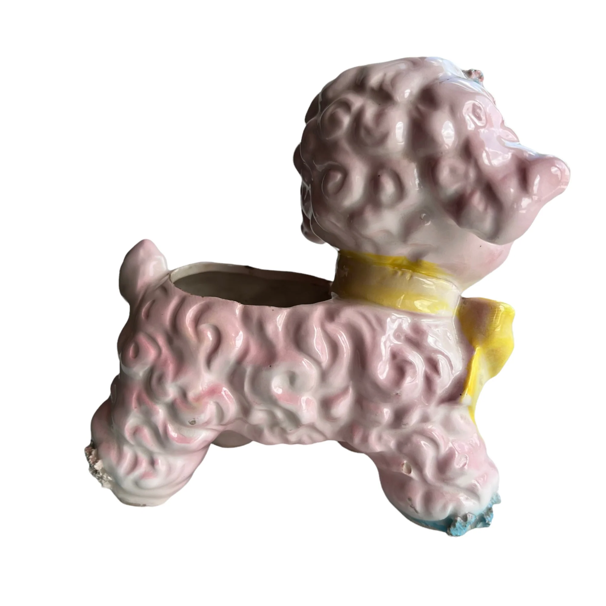 50s/60s Pastel Pink Kitsch Lamb Planter Japan By Samson - Image 7