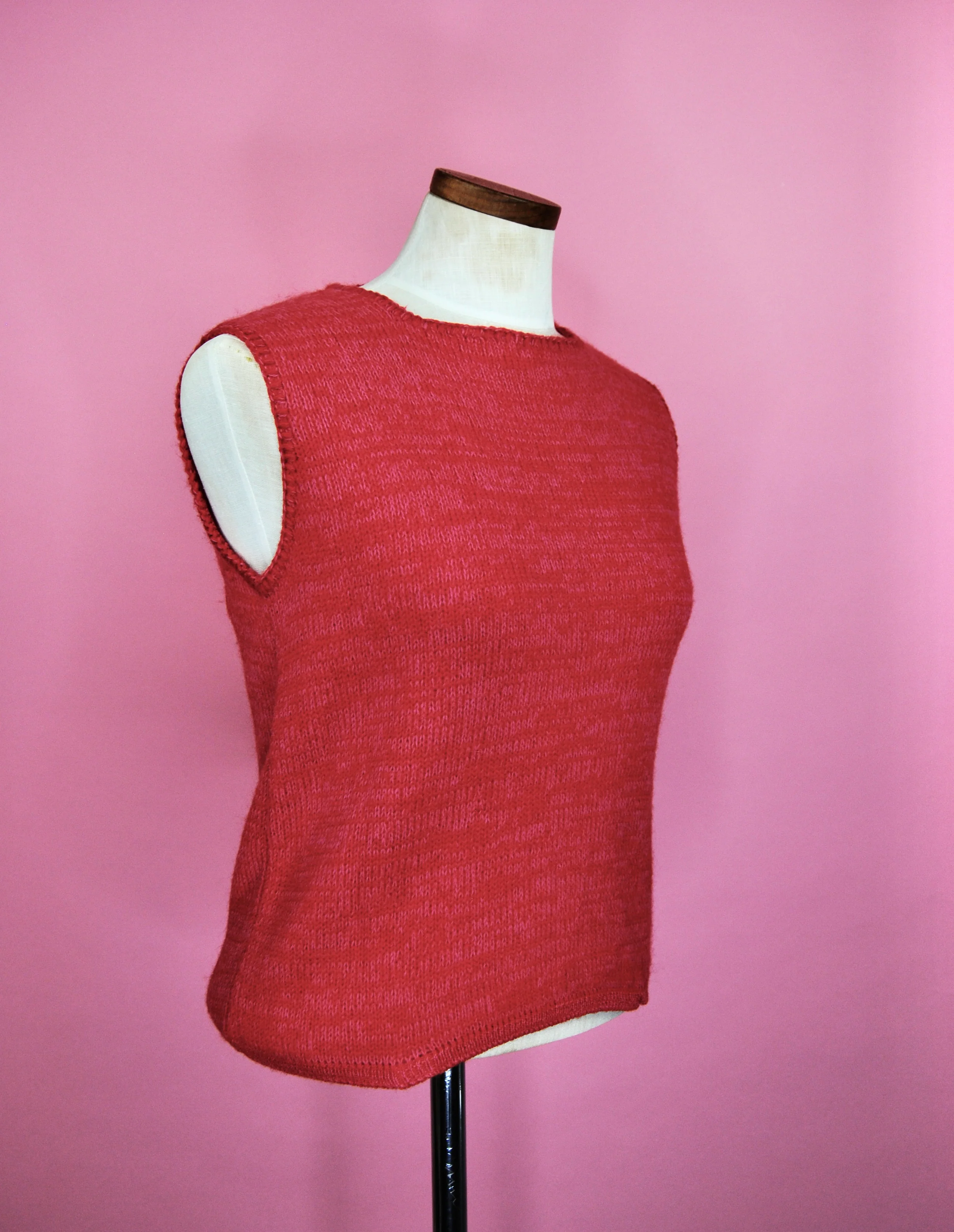 50s/60s Pink Knit Sweater Sweater Vest And Skirt Set By Jane Irwill - Image 10