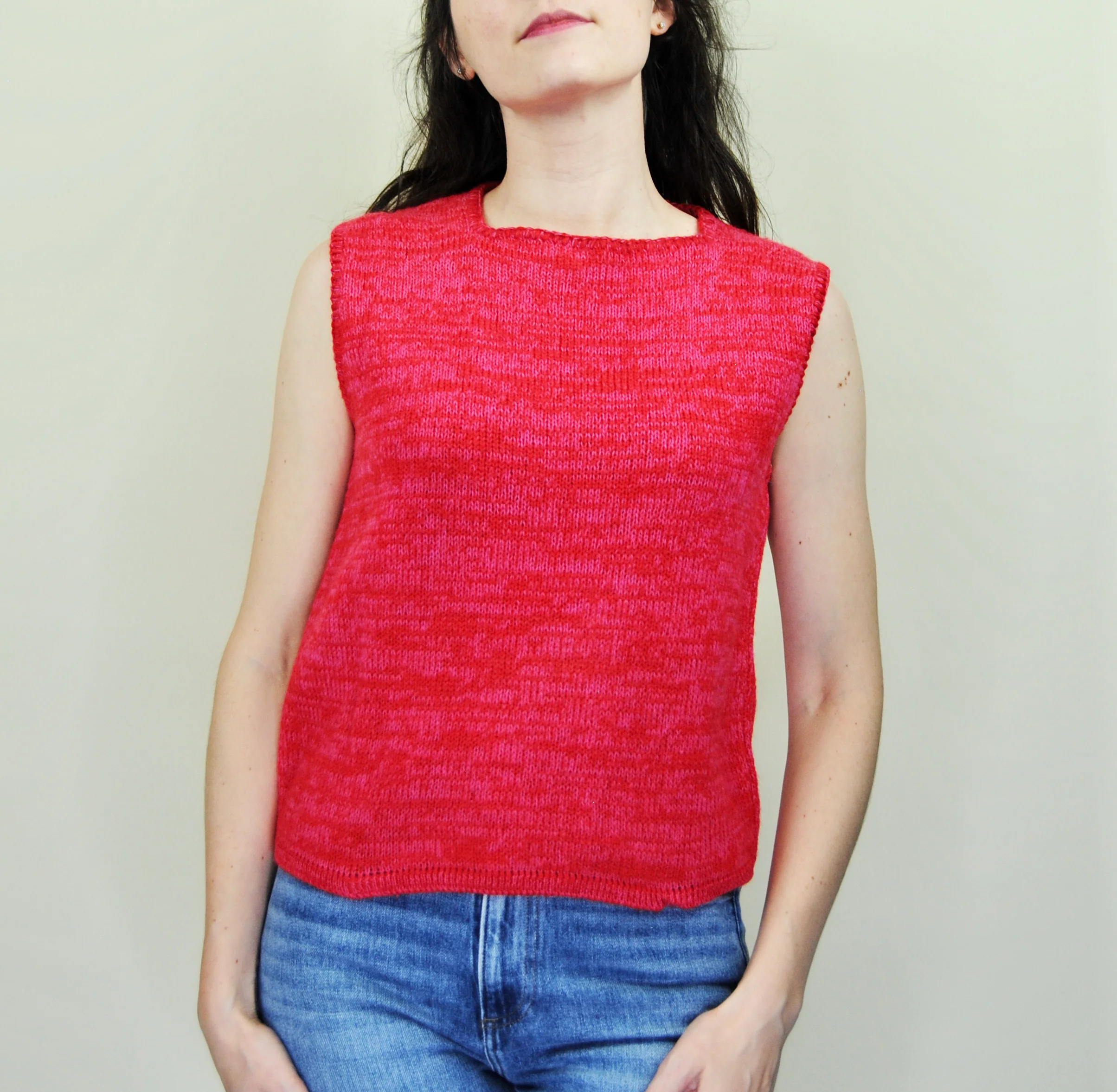50s/60s Pink Knit Sweater Sweater Vest And Skirt Set By Jane Irwill - Image 5