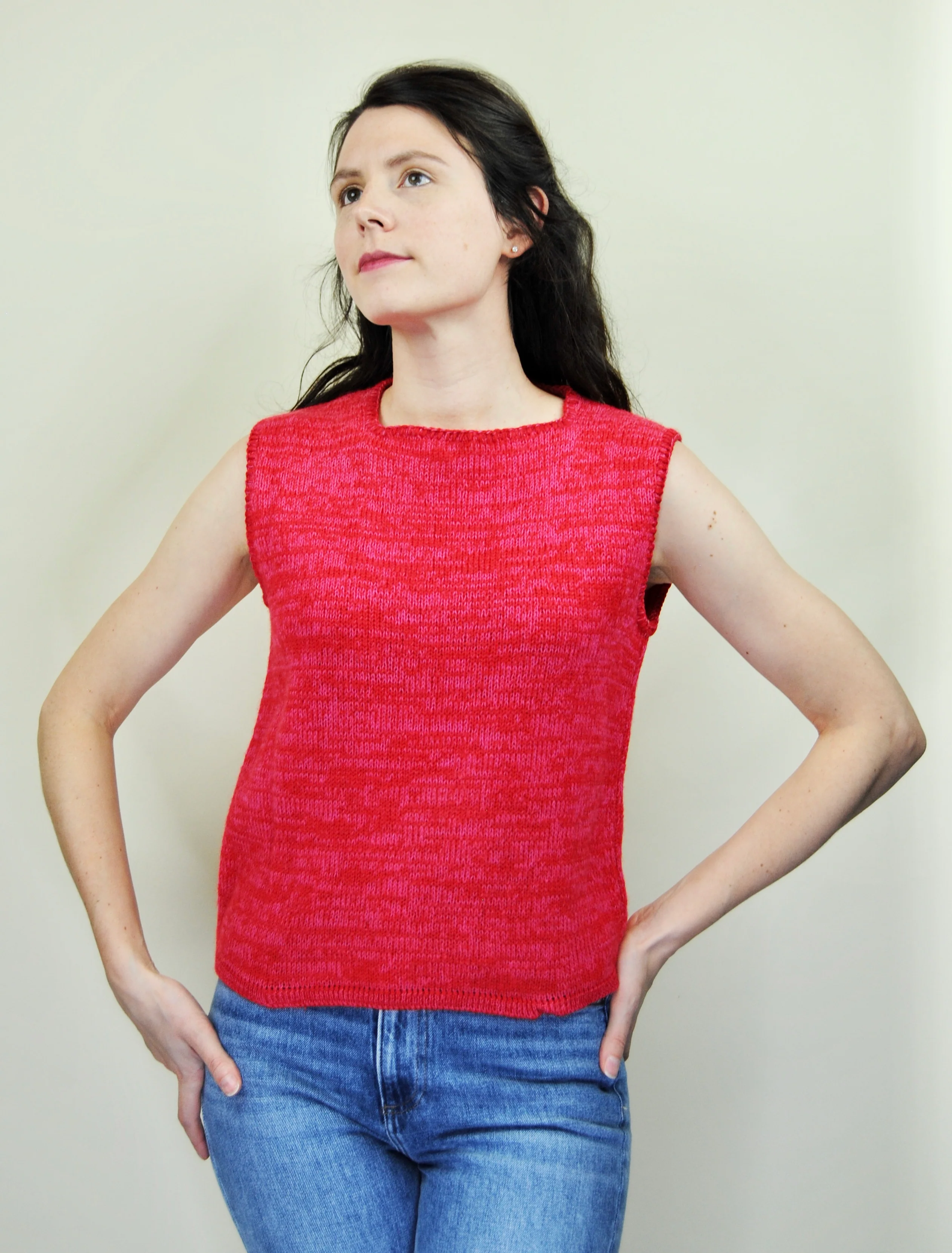 50s/60s Pink Knit Sweater Sweater Vest And Skirt Set By Jane Irwill - Image 6