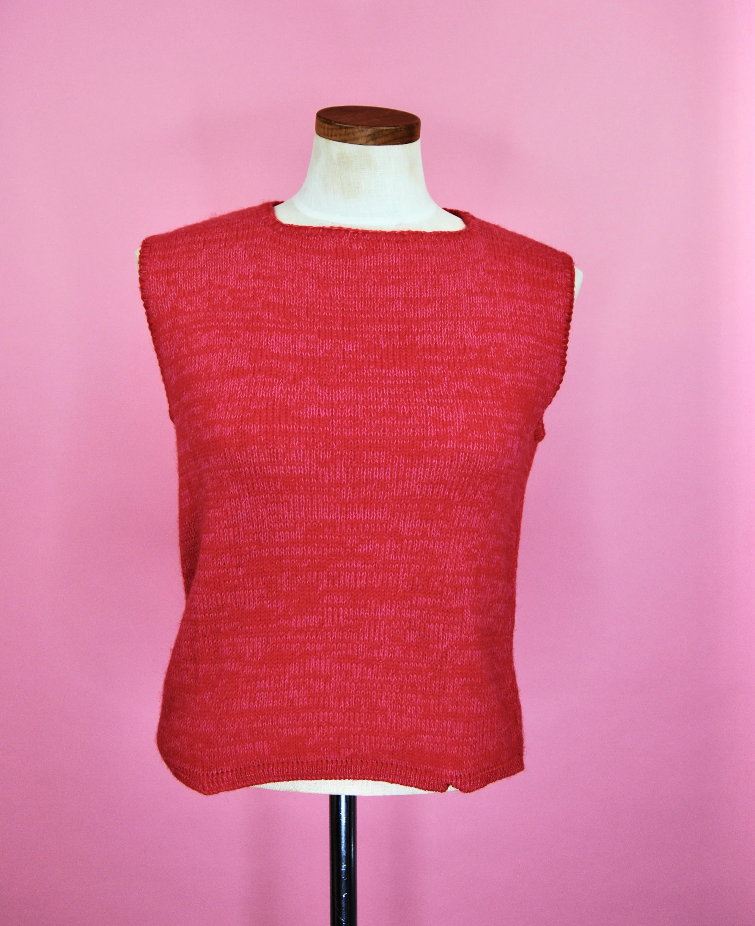 50s/60s Pink Knit Sweater Sweater Vest And Skirt Set By Jane Irwill - Image 9