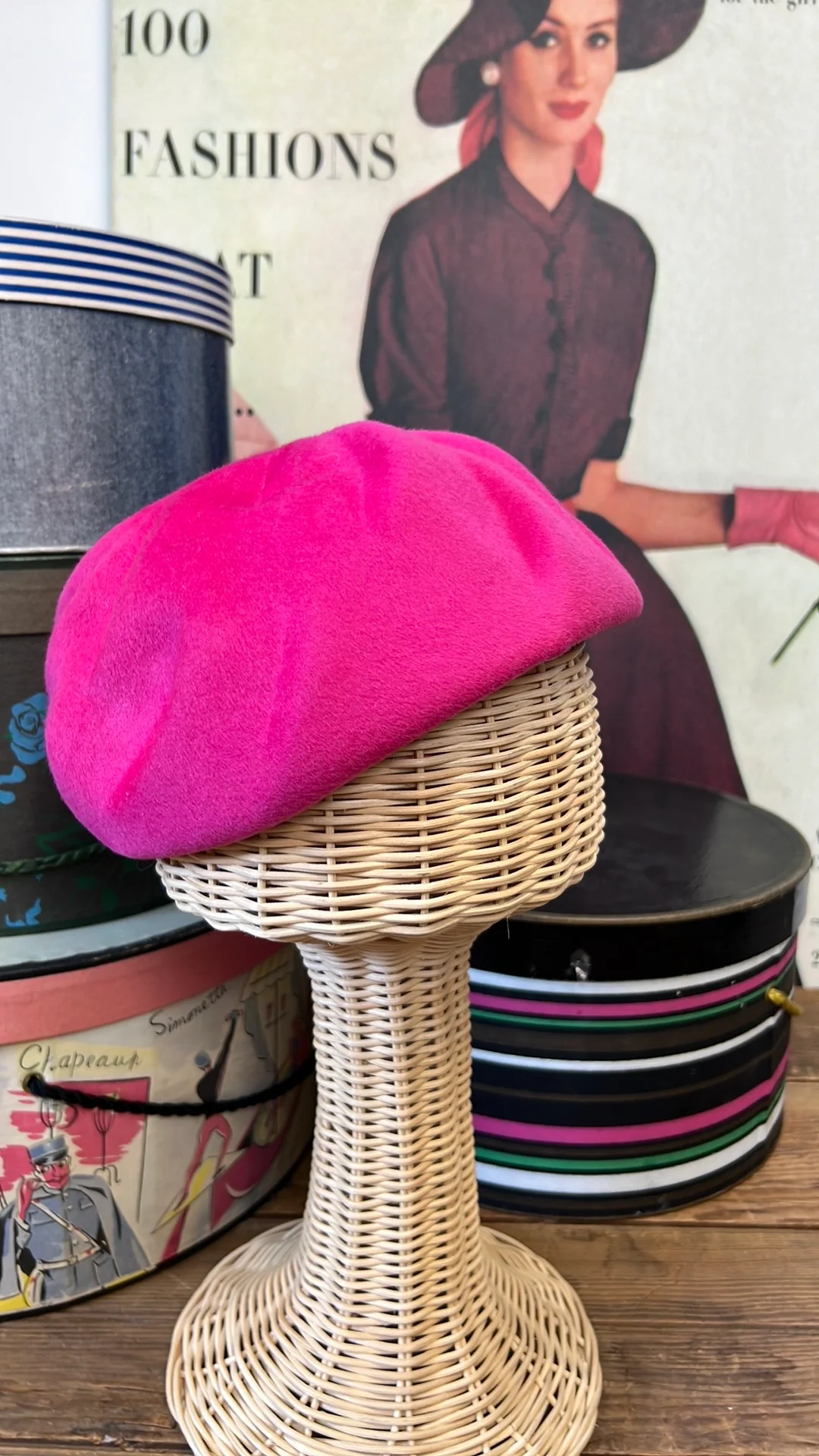 50s/60s Pink Pillbox Hat By Glenover - Image 3