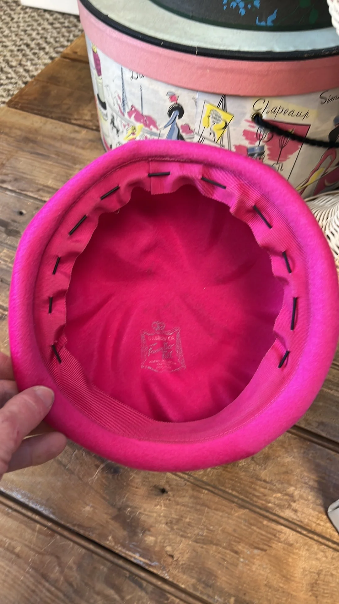 50s/60s Pink Pillbox Hat By Glenover - Image 7