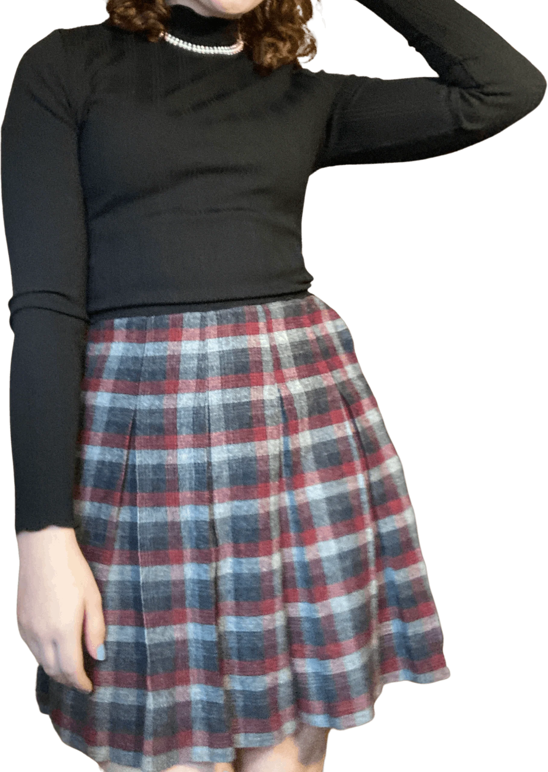50s/60s Pleated Schoolgirl Uniform Miniskirt