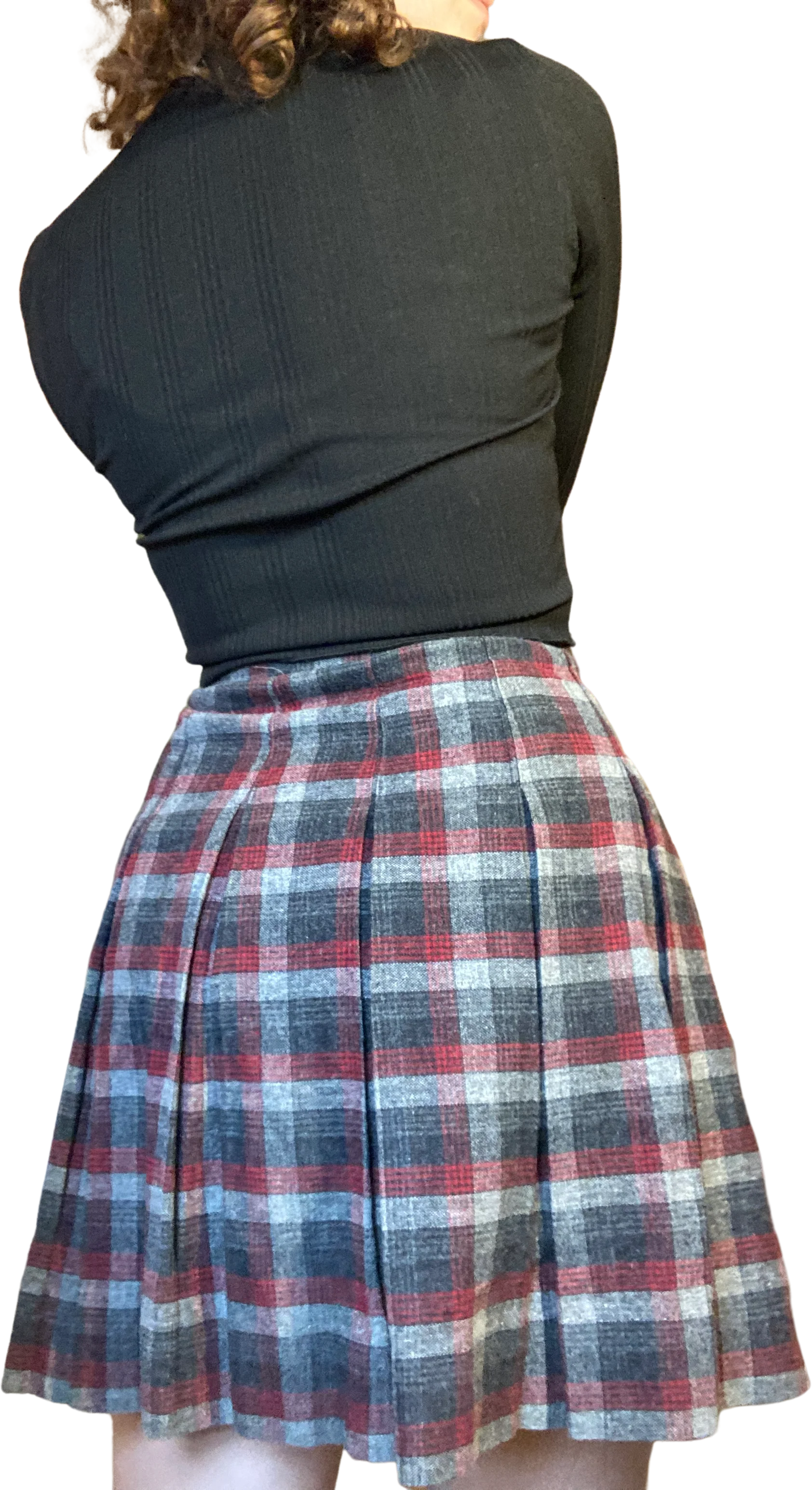 50s/60s Pleated Schoolgirl Uniform Miniskirt - Image 2