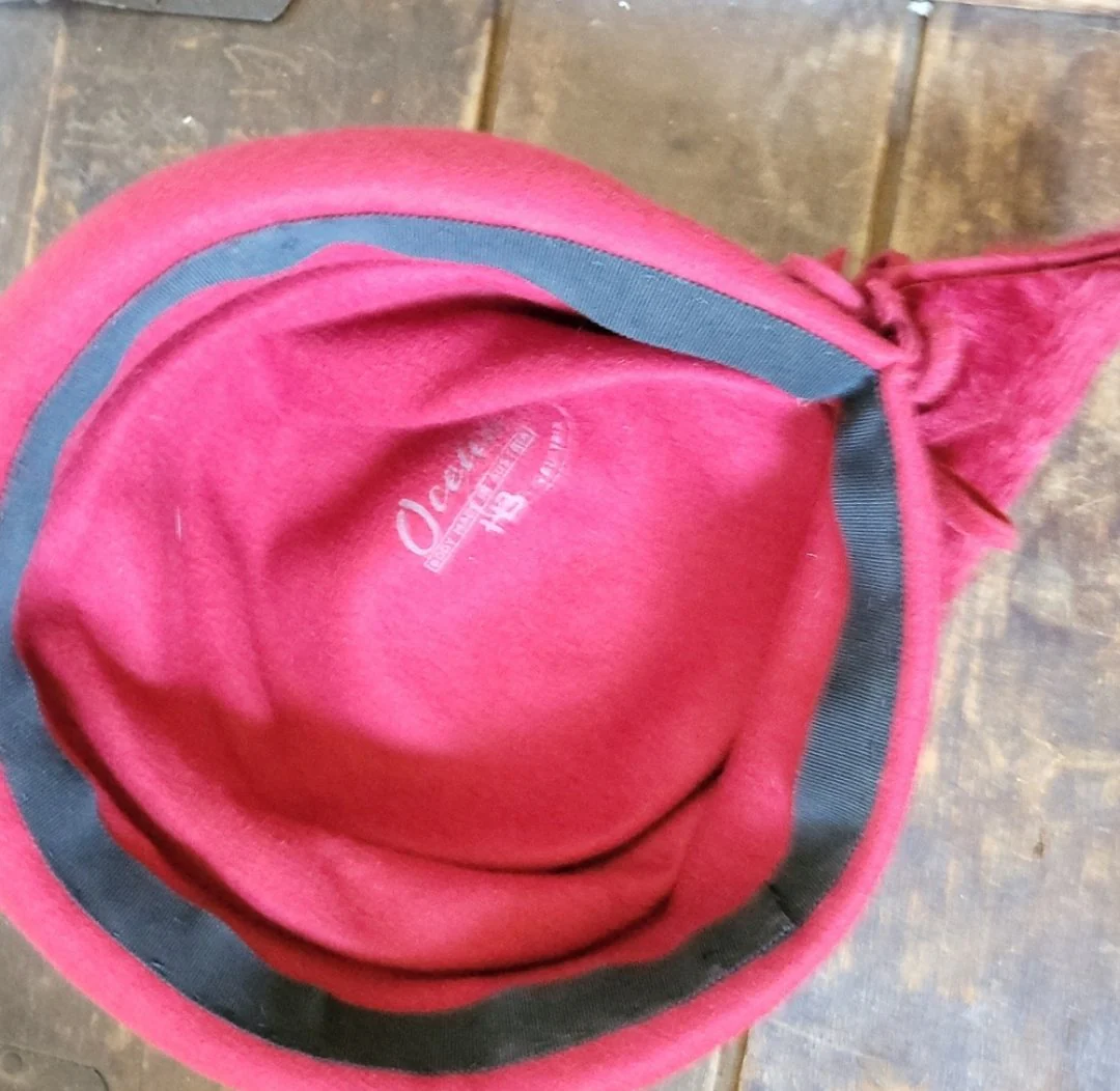 50s/60s Red Faux Fur Formal Hat By Ocella Austria - Image 7
