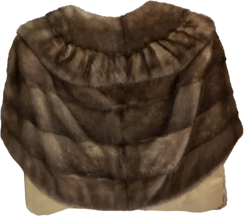 50s/60s Sable Brown Mink Stole Shawl Wrap Fur Coat - Image 2