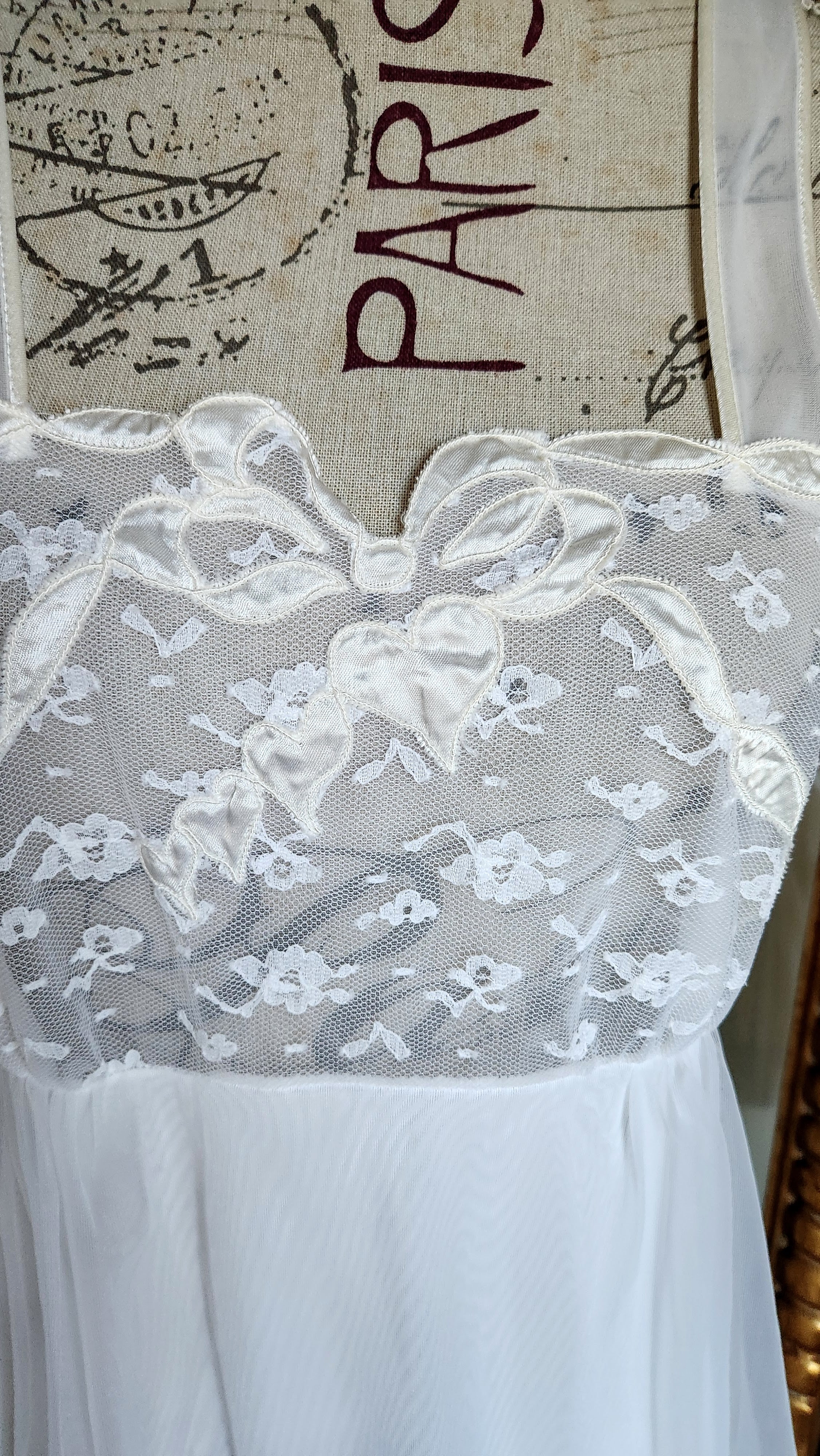 50s/60s Sexy Short White Chiffon Bridal Peignoir Set By Movie Star - Image 8