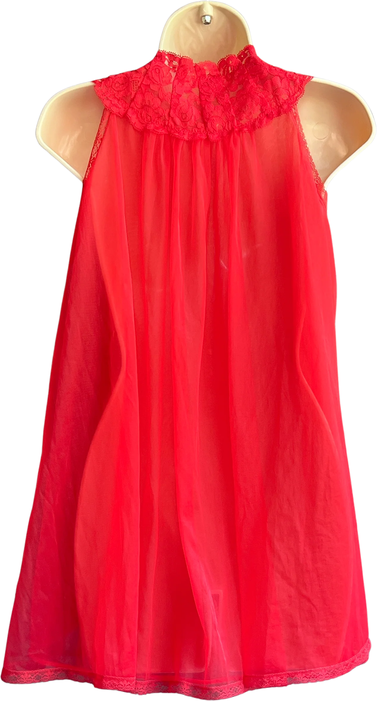 50s/60s Sheer Red Lace Babydoll Bloomer Panties By Texsheen - Image 2