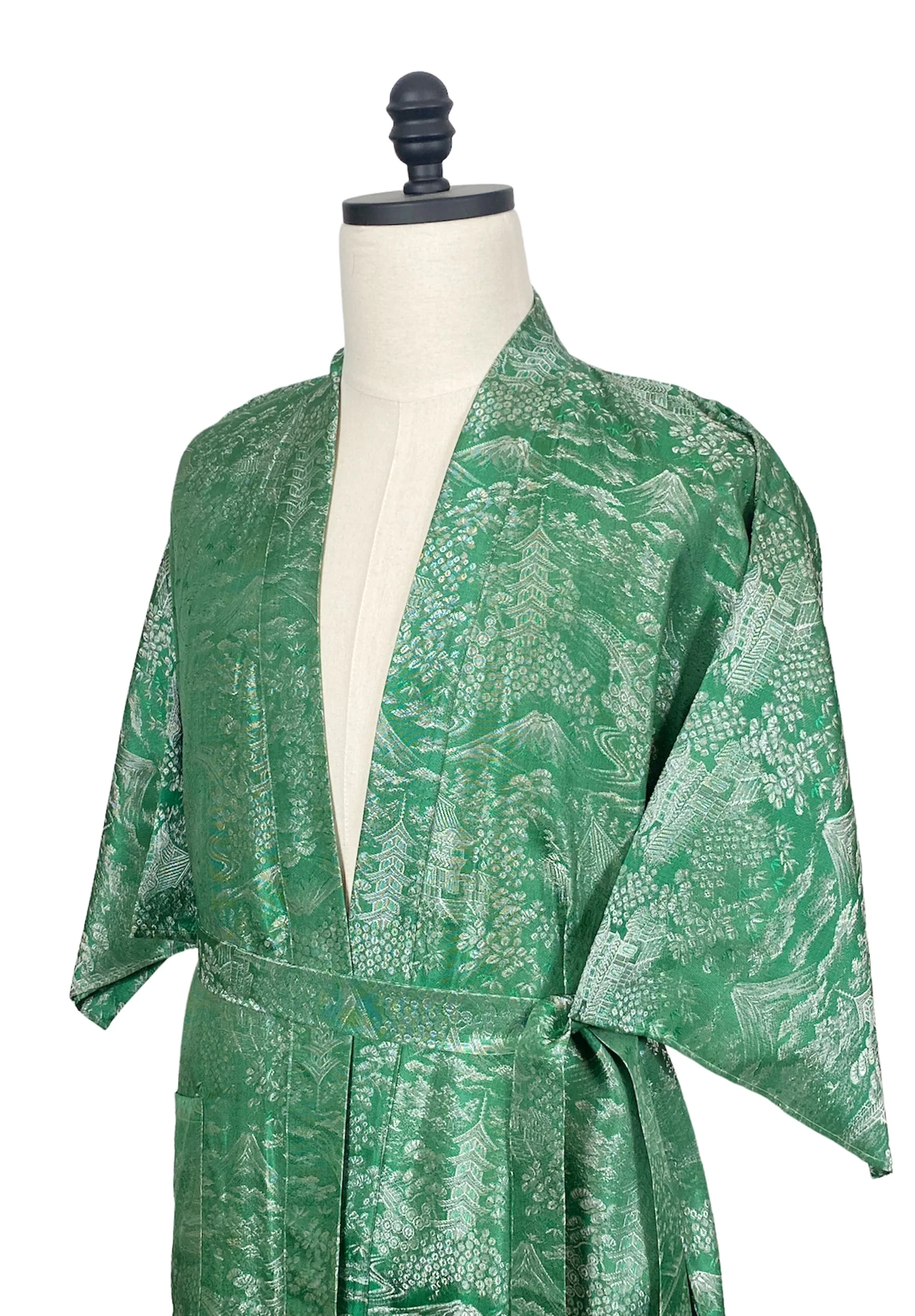 50s/60s Silk Smoking Jacket - Image 6
