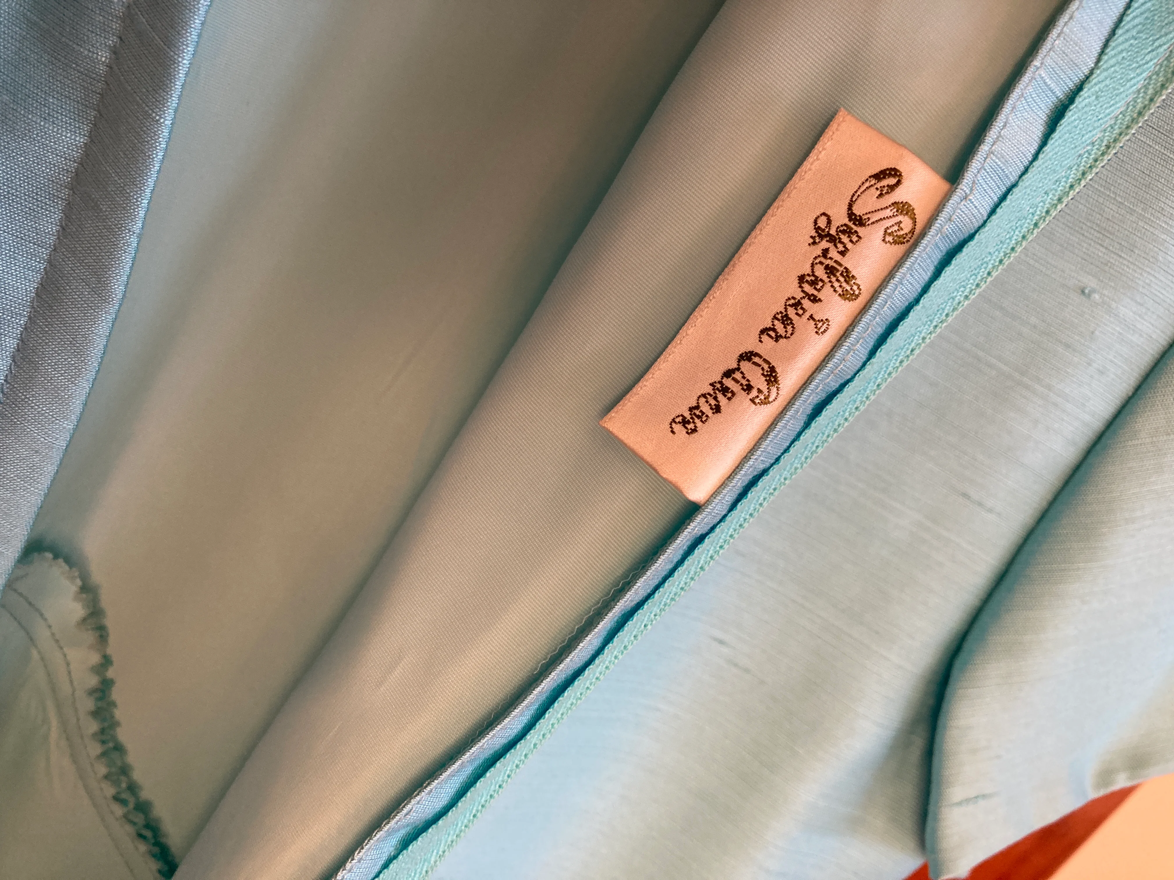 50s/60s Sky Blue Short Sleeved '50s'60s Cocktail Dress By Sylvia Ann - Image 5