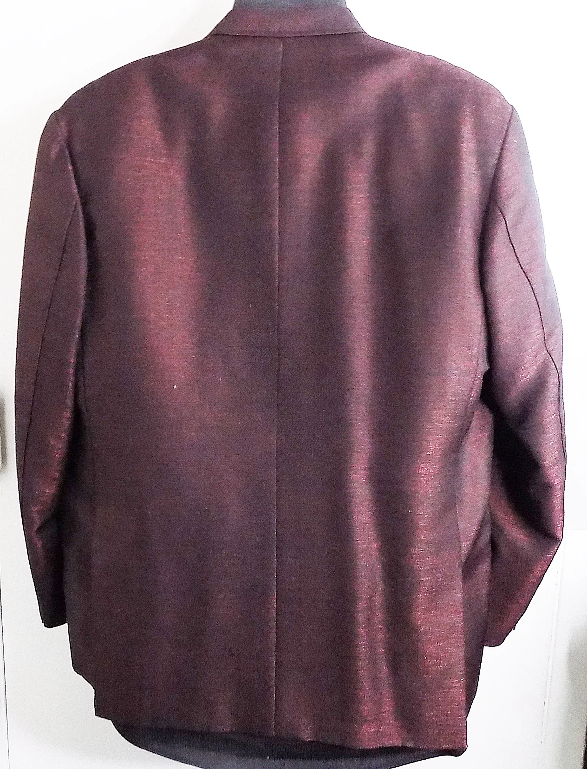 50s 60s Sparkly Red Dinner Jacket Sports Coat Red Carpet Wedding News Years Christmas Stage Rockabilly Xl Hong Kong - Image 2
