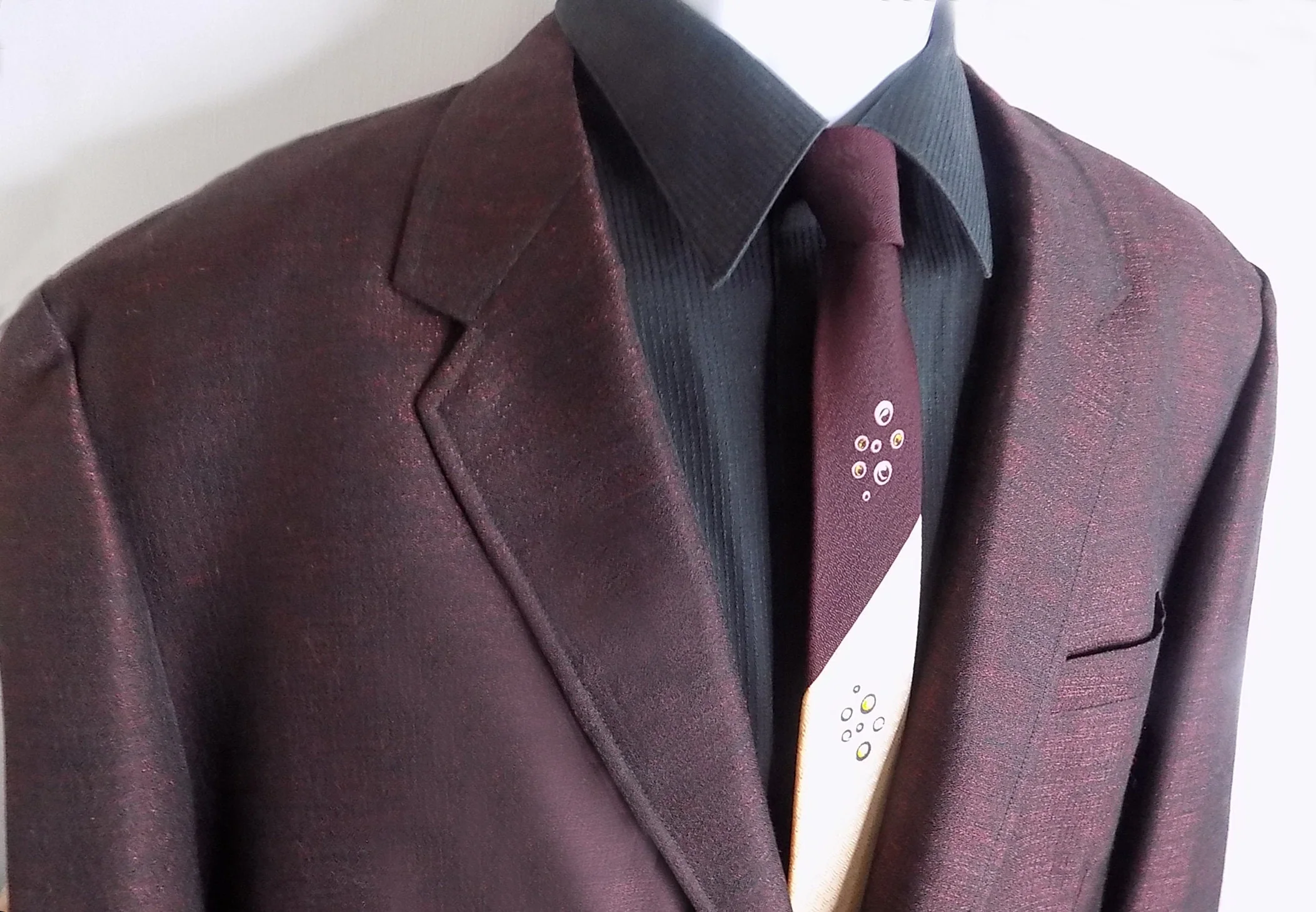 50s 60s Sparkly Red Dinner Jacket Sports Coat Red Carpet Wedding News Years Christmas Stage Rockabilly Xl Hong Kong - Image 3
