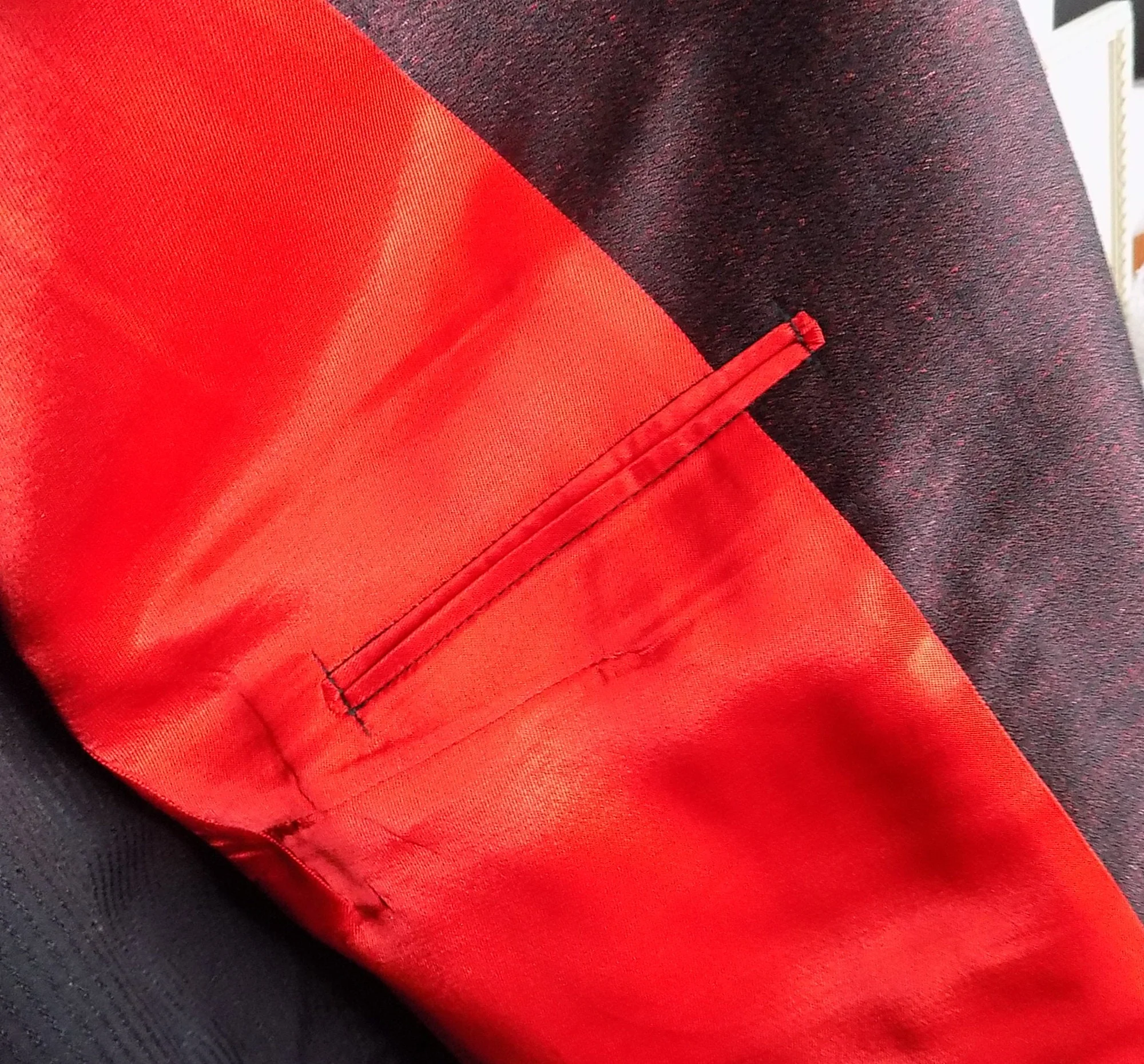 50s 60s Sparkly Red Dinner Jacket Sports Coat Red Carpet Wedding News Years Christmas Stage Rockabilly Xl Hong Kong - Image 4