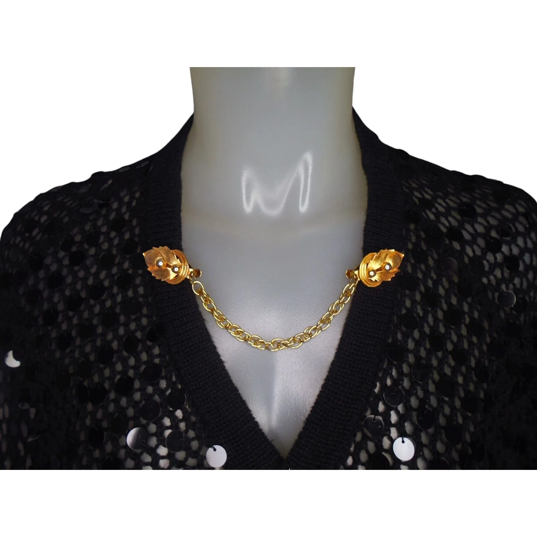 50s/60s Sweater Guard Hat Clip Chatelaine Pin For Jeans - Image 8