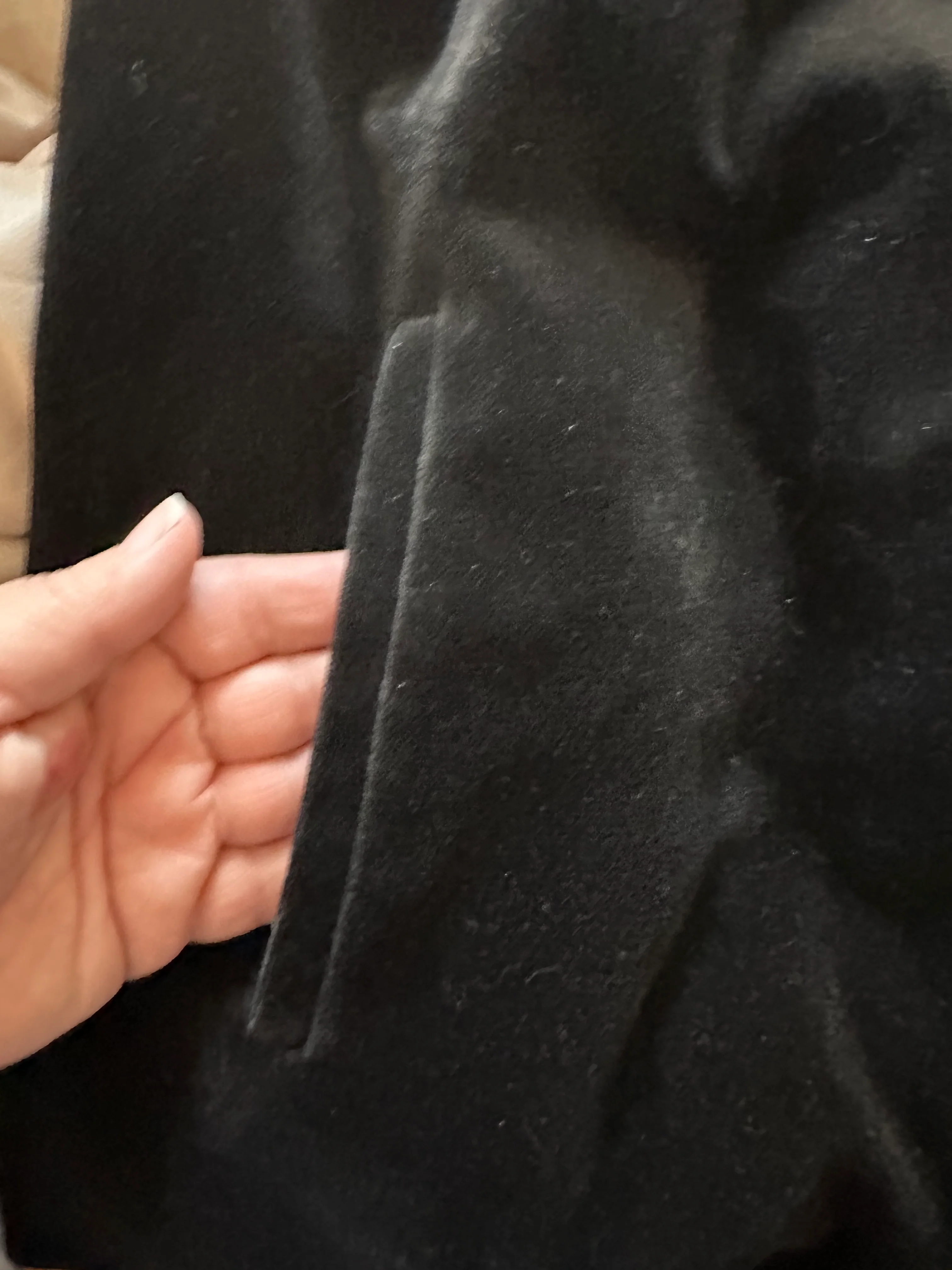 50s/60s Velvet And Fur Hooded Coat - Image 7