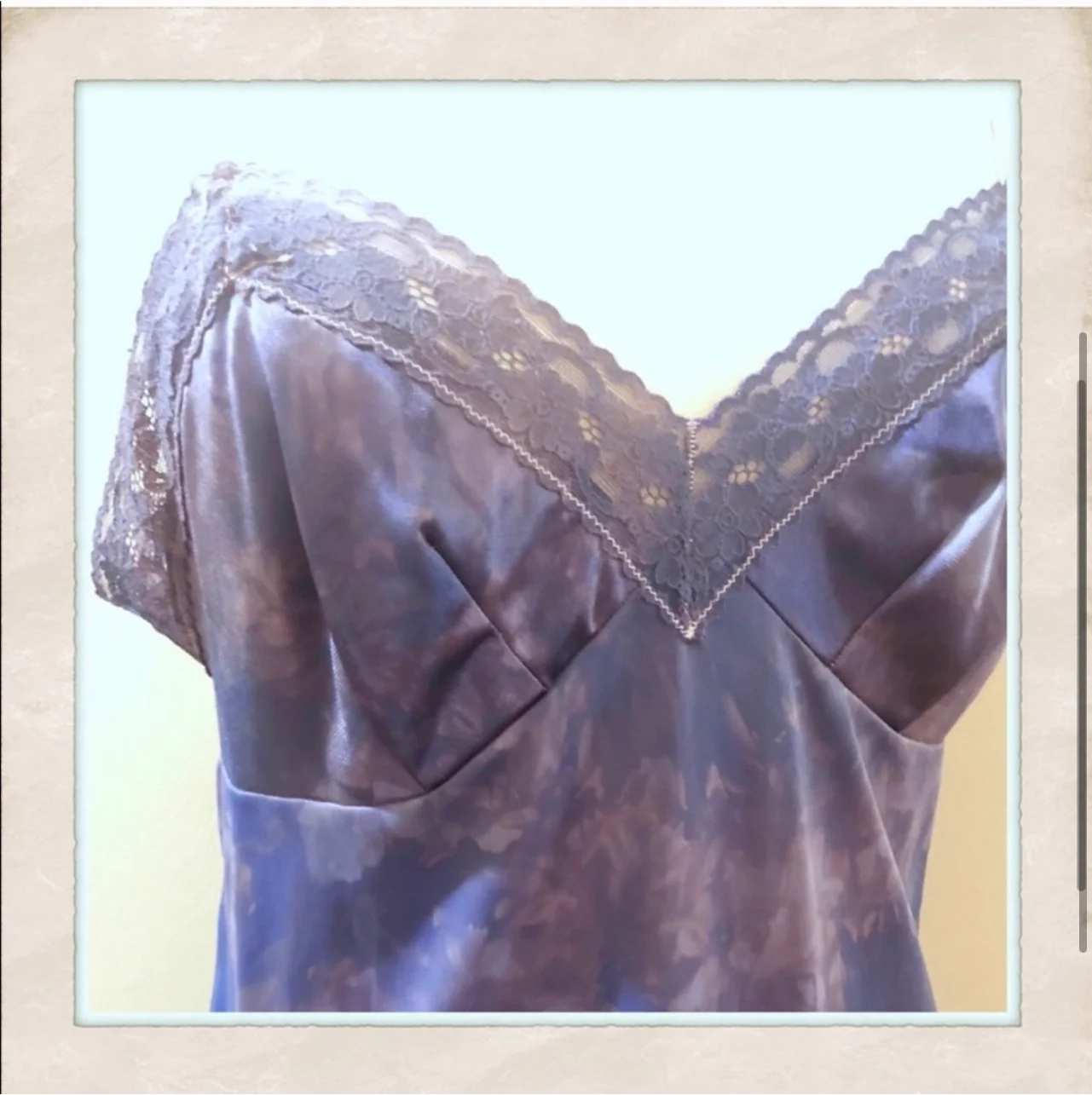 50s/60s Vintage 50s Hand Dyed Full Slip Med By Vanity Fair - Image 3