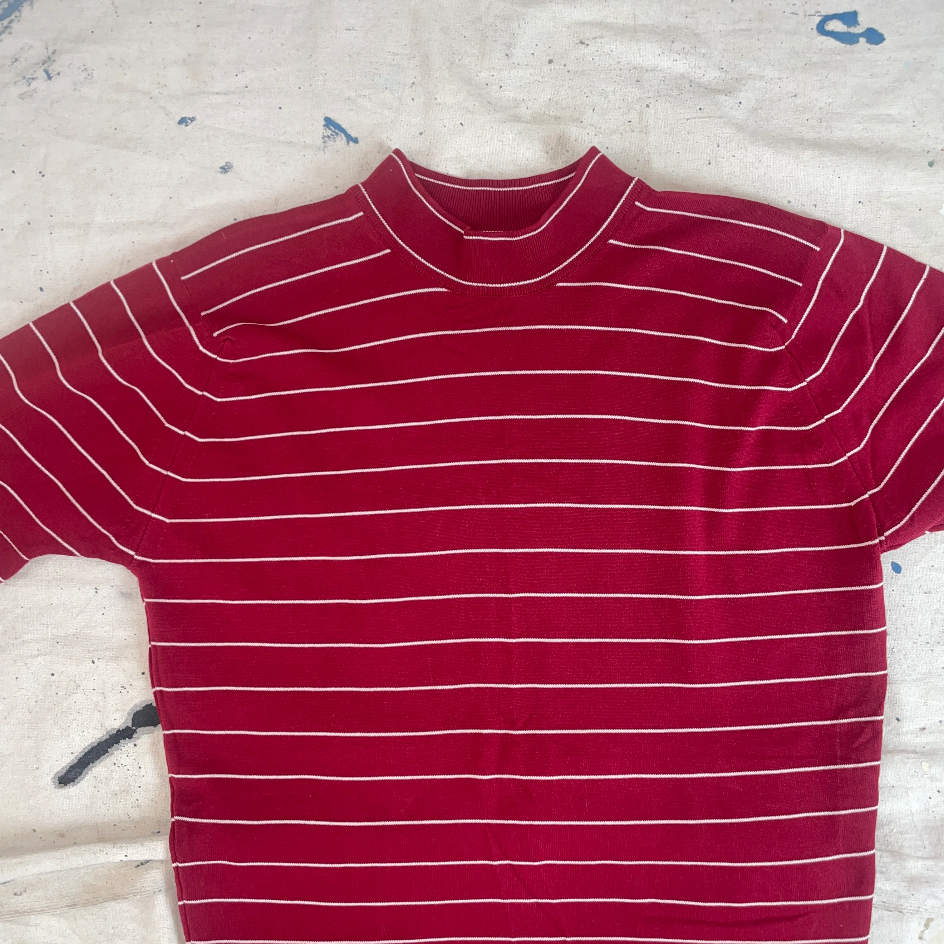 50s/60s Vintage 60s Brooks Brothers Striped Knit Top By Brooks Brothers - Image 3