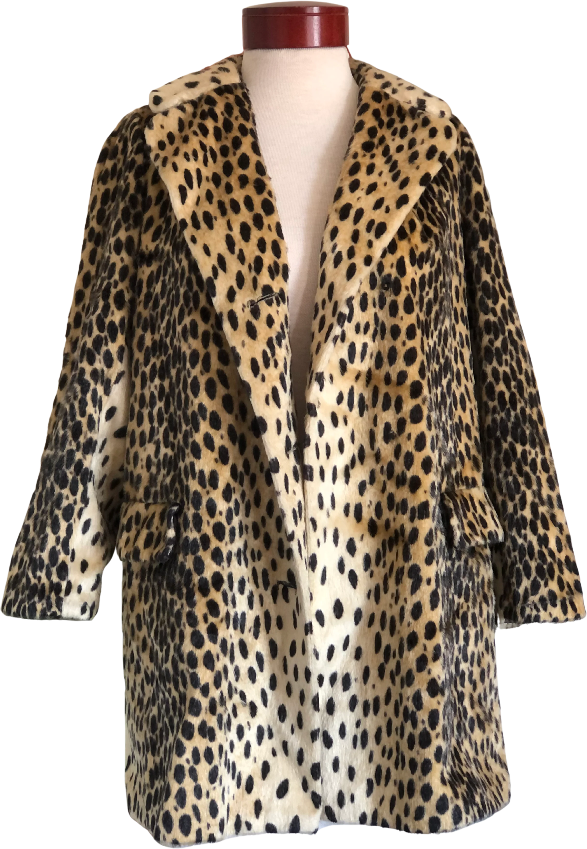 50s/60s Vintage Cheetah Print Coat Faux Leopard 60s Mod By Safari Sportowne La France