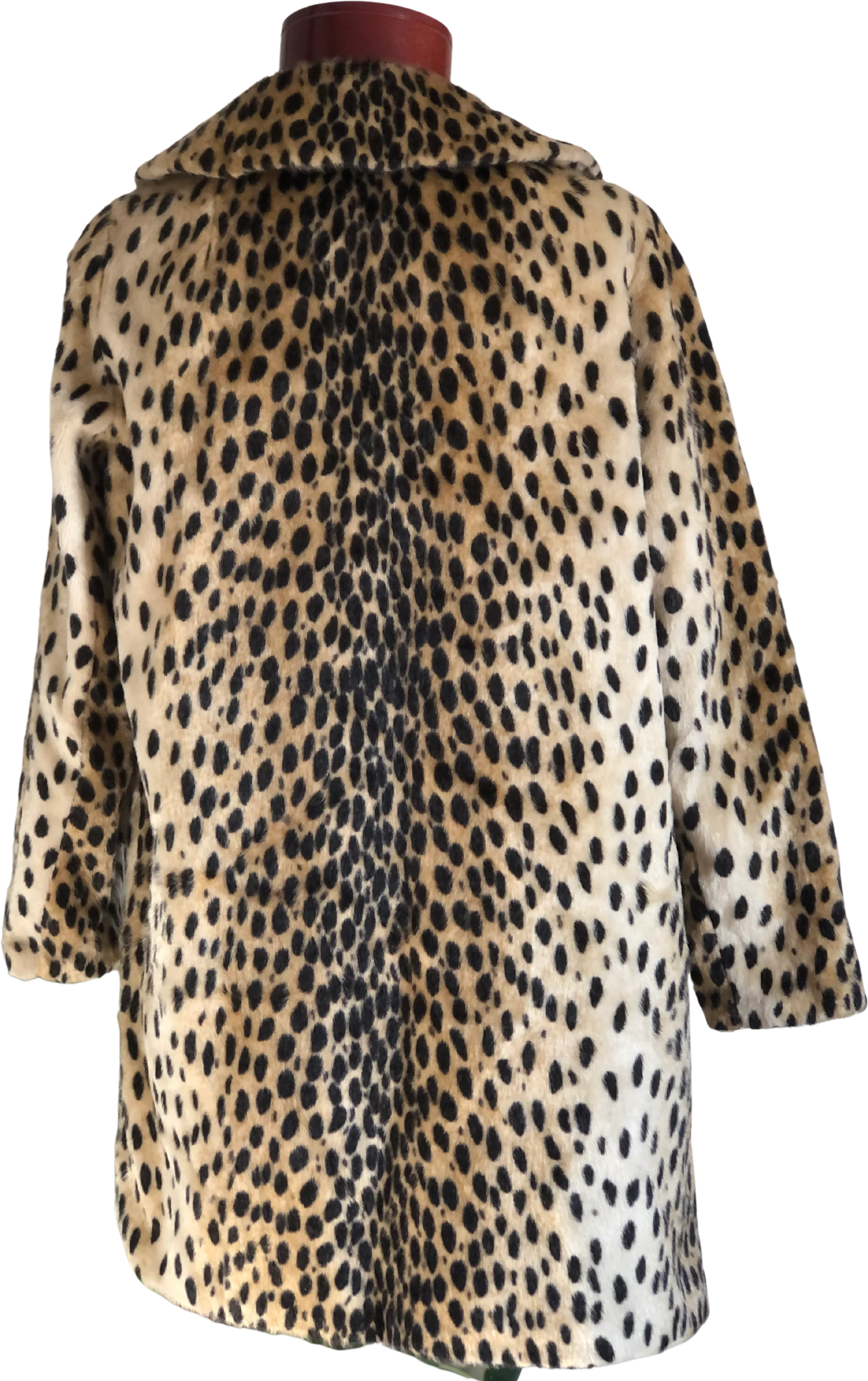 50s/60s Vintage Cheetah Print Coat Faux Leopard 60s Mod By Safari Sportowne La France - Image 2