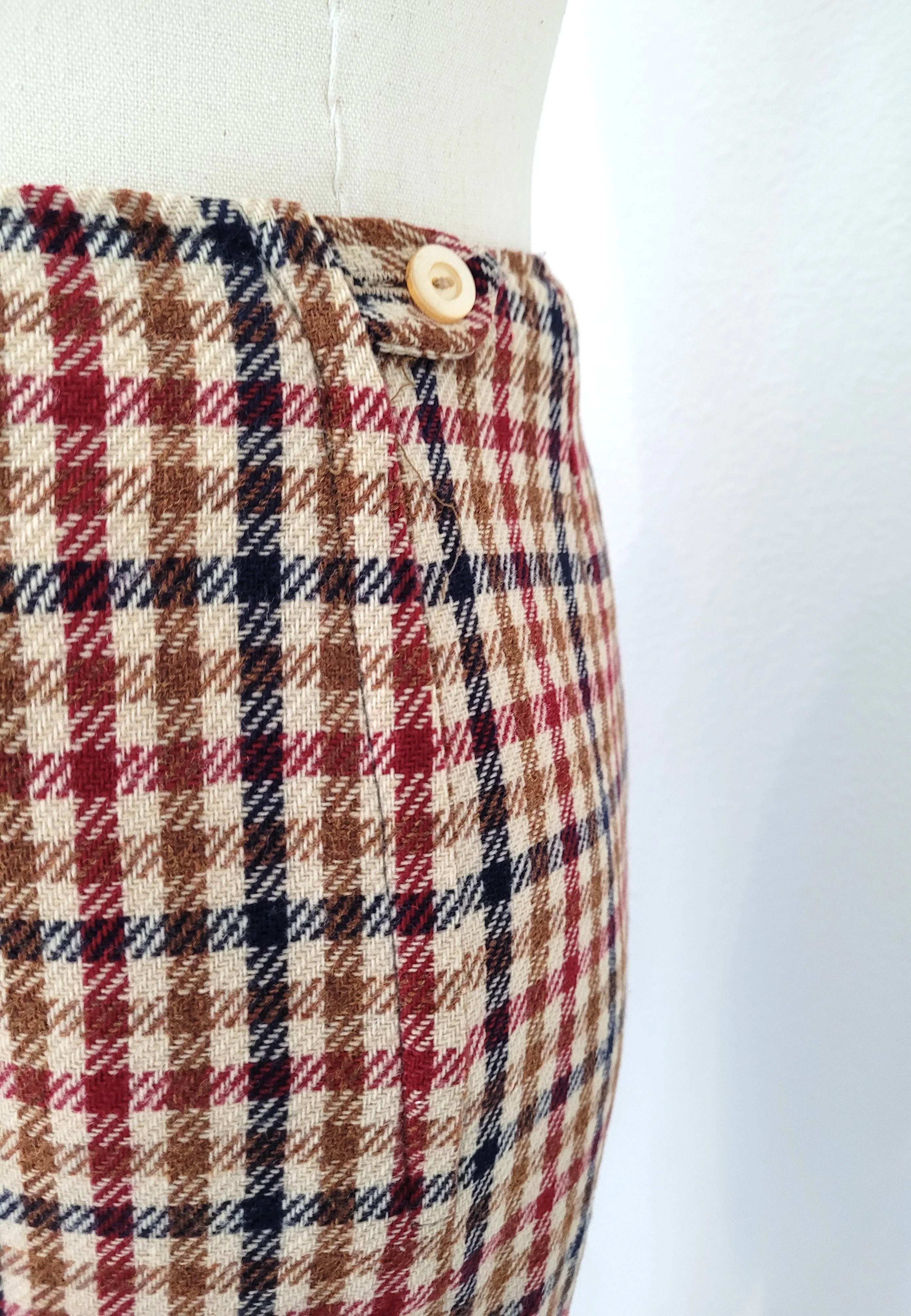 50s/60s Vintage Plaid Fitted Bootcut Equestrian-style Pant By Hunter Sportswear - Image 4