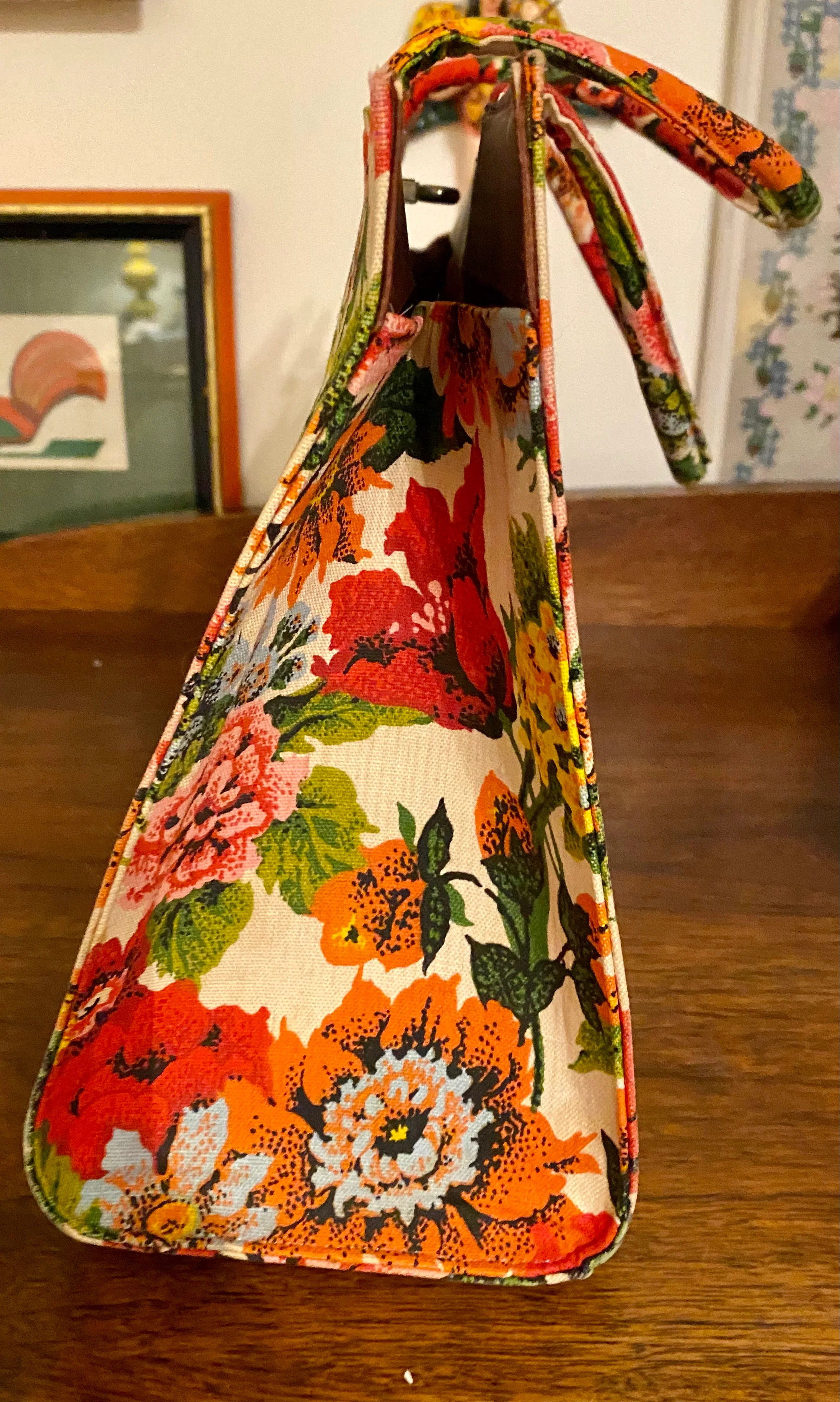 50s/60s Vtg Mid Century Floral Purse Highly Collectible By Margaret Smith Gardener, Maine - Image 7