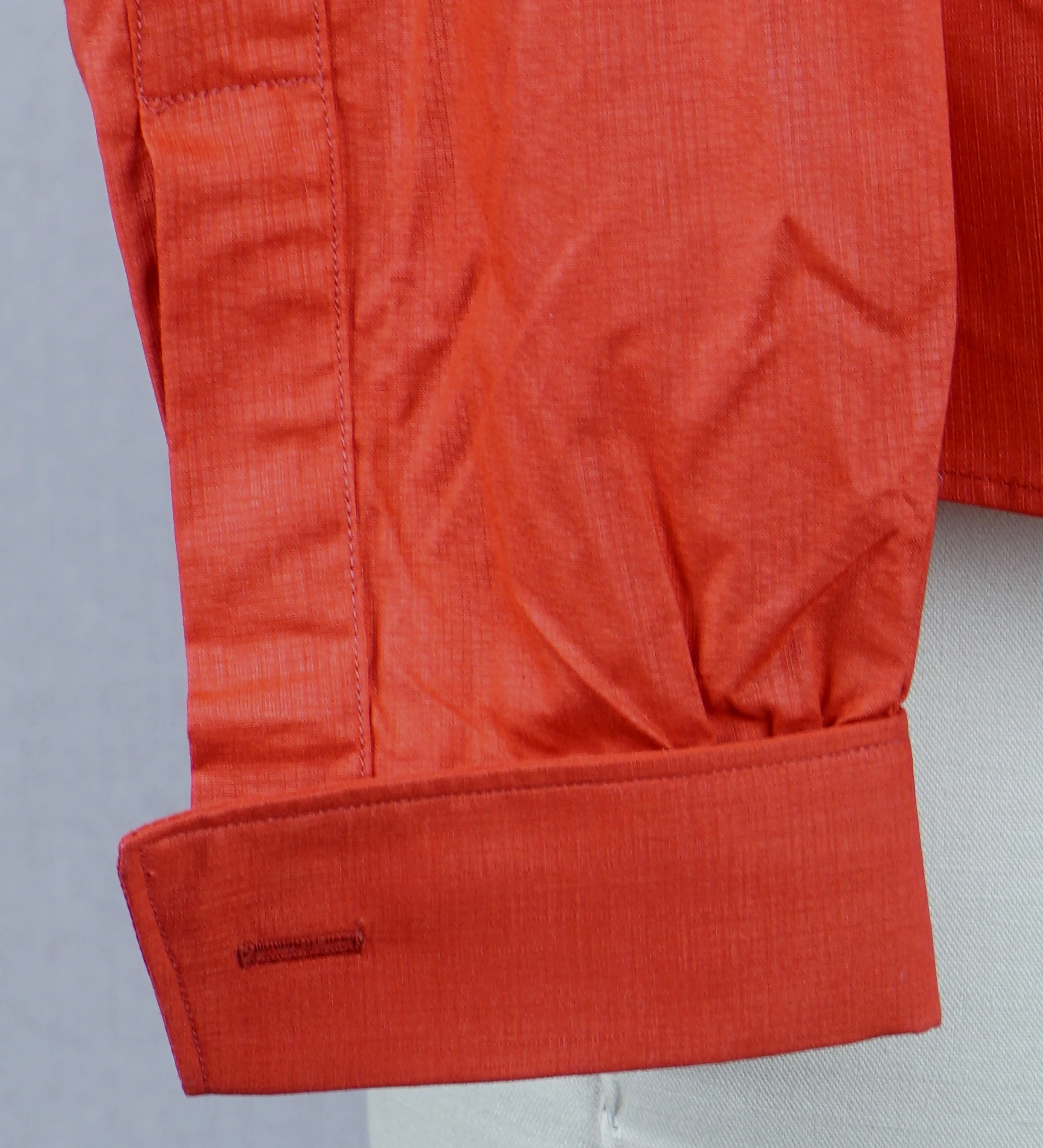 50s/60s Vtg Red Cotton Tuxedo Shirt By Shapely Classic - Image 5