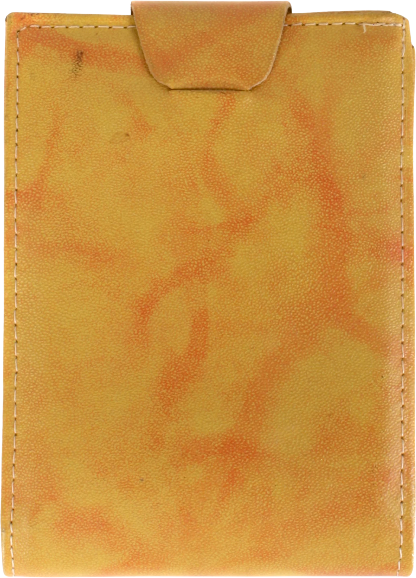 50s/60s Yellow Orange Marbled Leather Wallet Mcm By Amity - Image 2