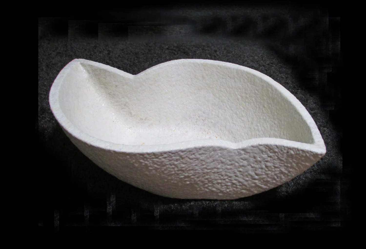 50s Atomic Pebble Glaze Signed Bowl Art Pottery - Image 5