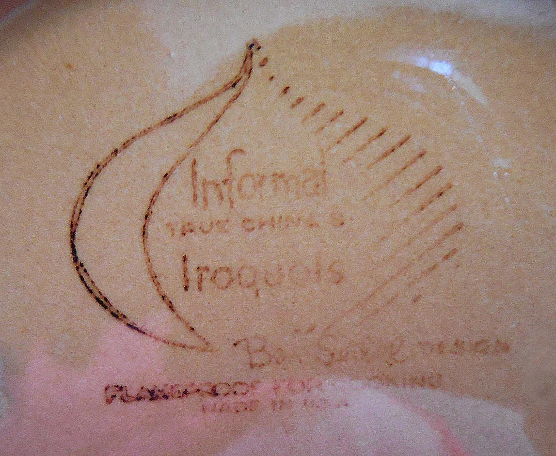 50s Atomic Serving Bowl by Ben Seibel Iroquois Harvest Time Informal Fruit Bowl by Ben Seibel - Image 4