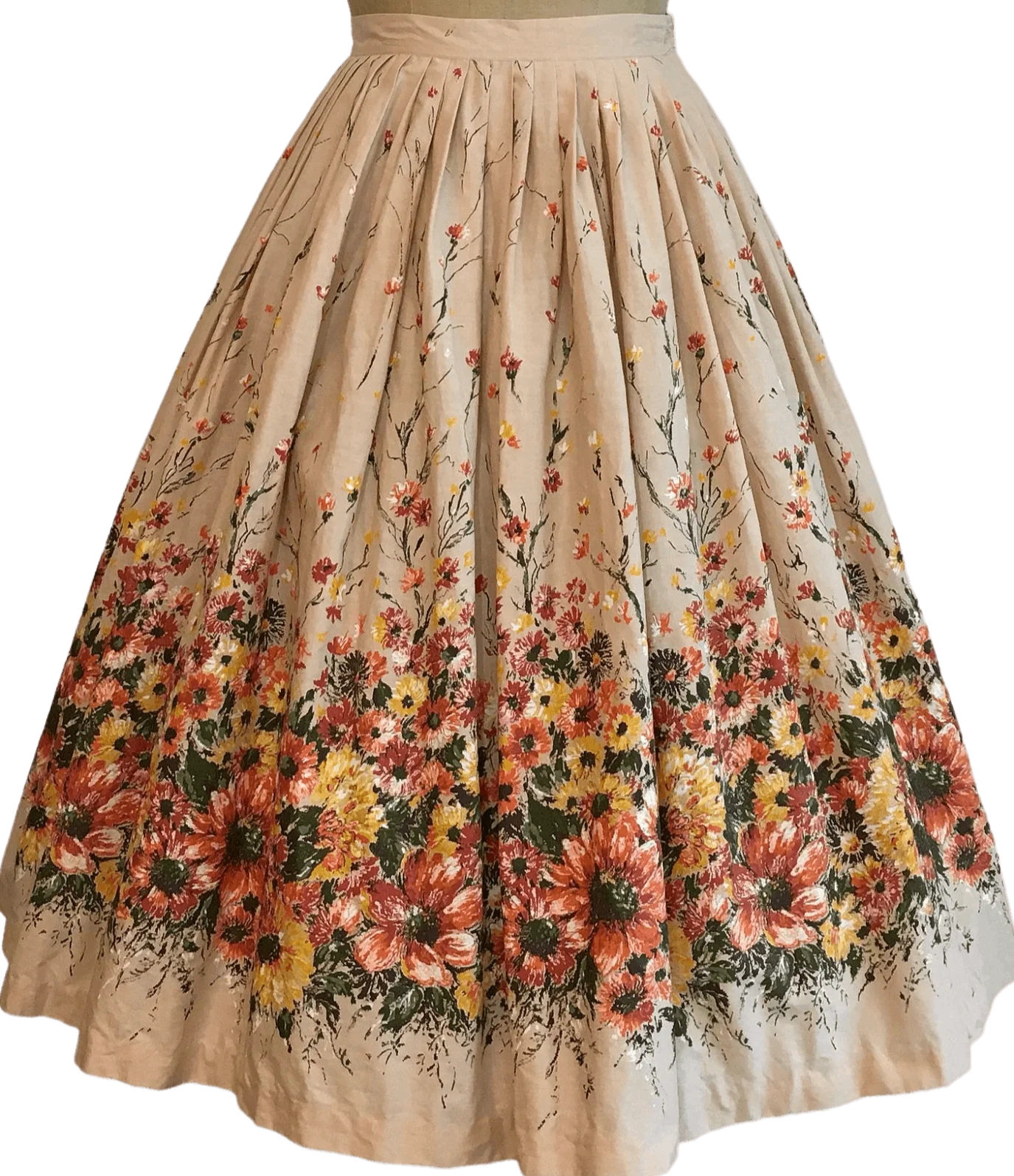 50's Autumn Bouquet Novelty Print Skirt