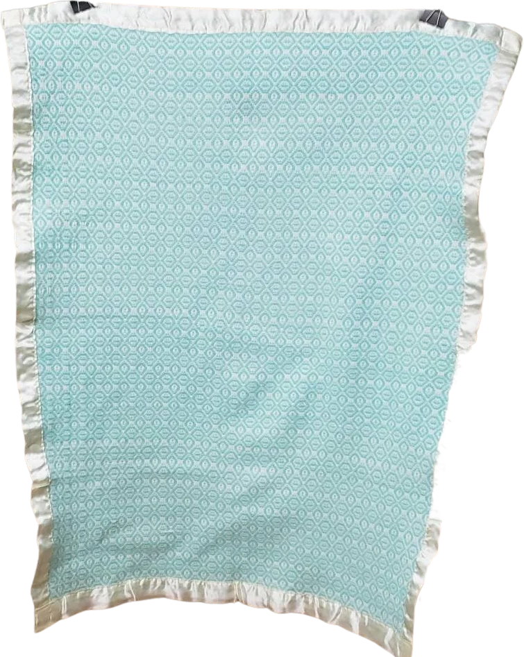 50s Baby Blanket with Satin Trim