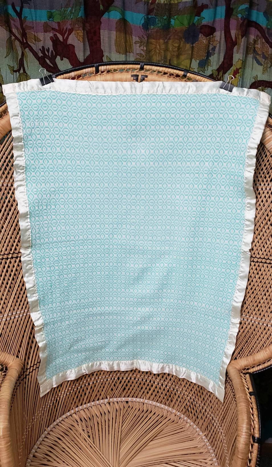 50s Baby Blanket with Satin Trim - Image 2