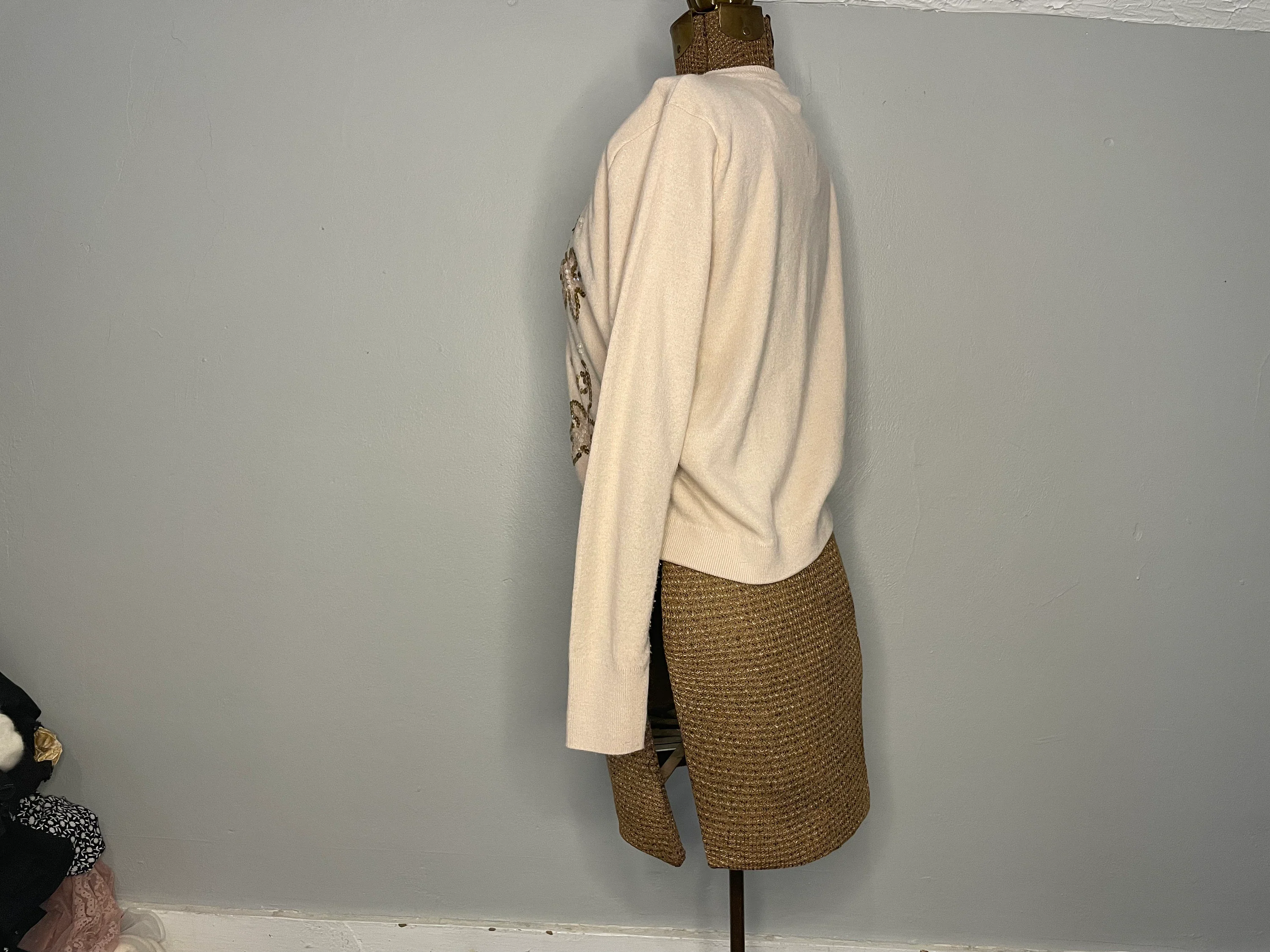50s Beaded Park Storyk Cardigan - Image 2