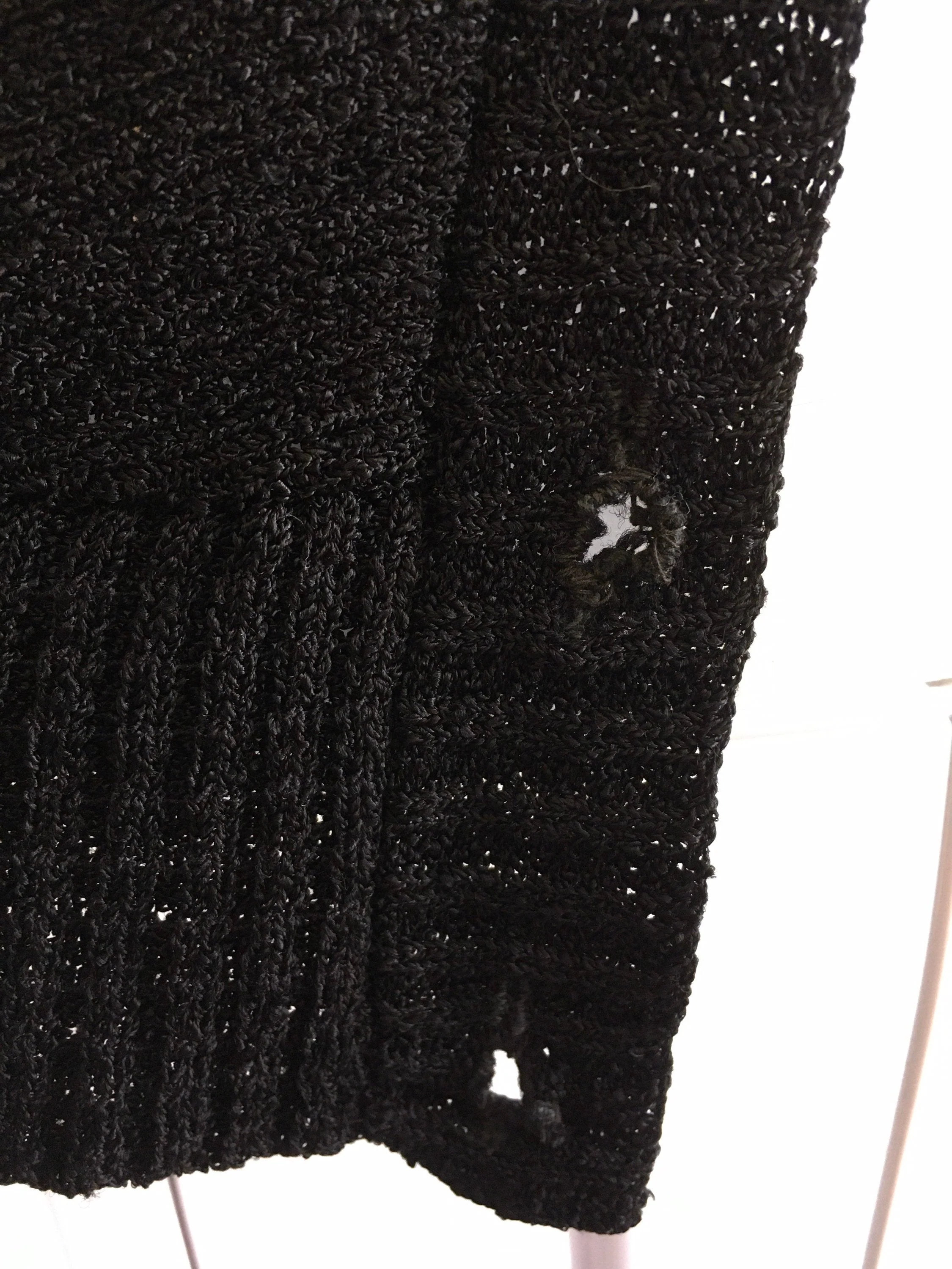 50's Black Cardigan with Turquoise and Gold Rhinestones and Studs by Brookshire of California - Image 7