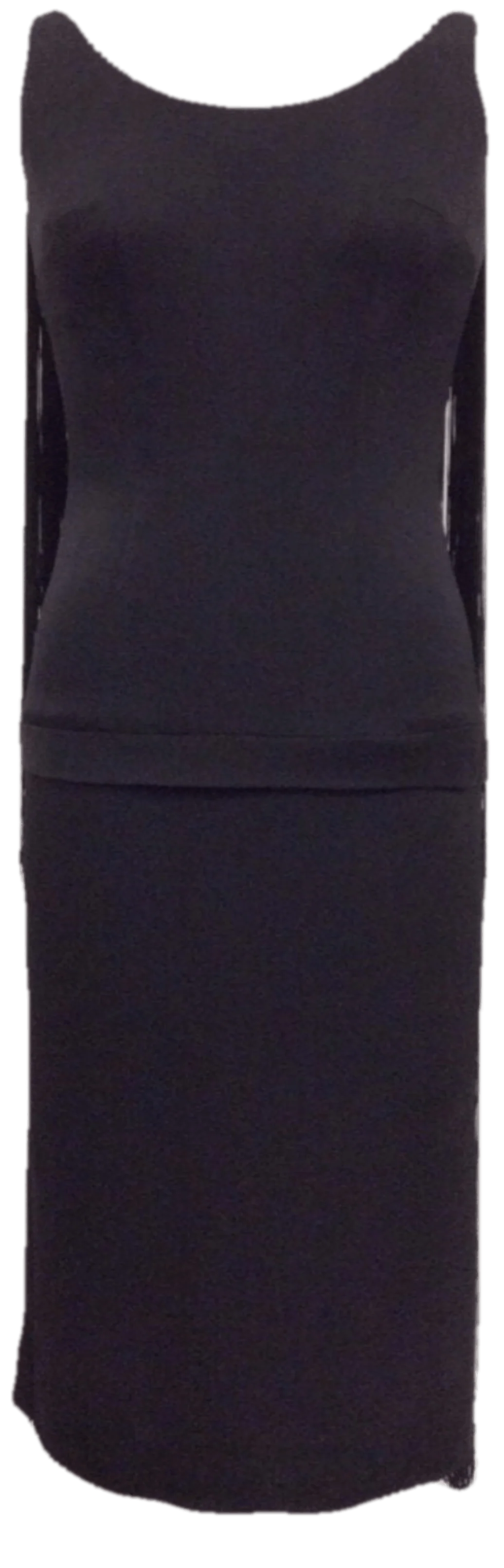 50's Black Fringe Dress with Rhinestone Details by Sydney North