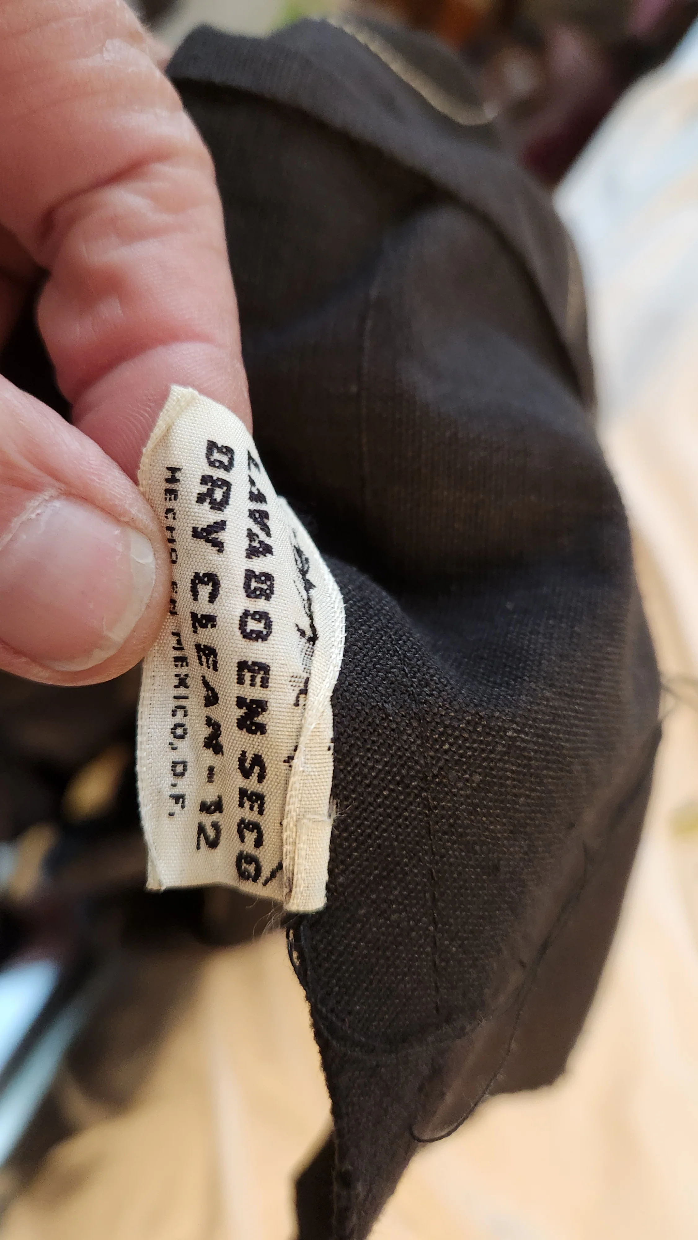 50s Black Linen Soutach Circle Skirt By Lavado En Seco - Image 9