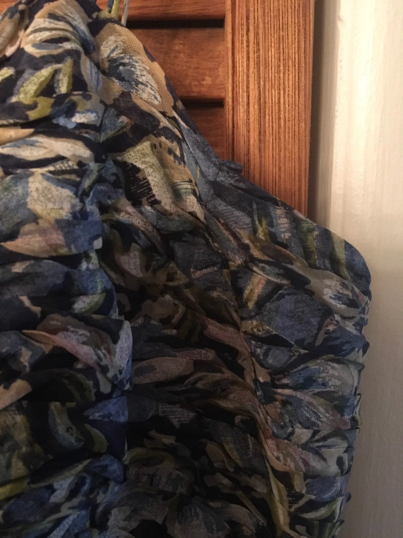50's Blue Floral Spaghetti Strap Party Dress by Tiana Pittelle - Image 8