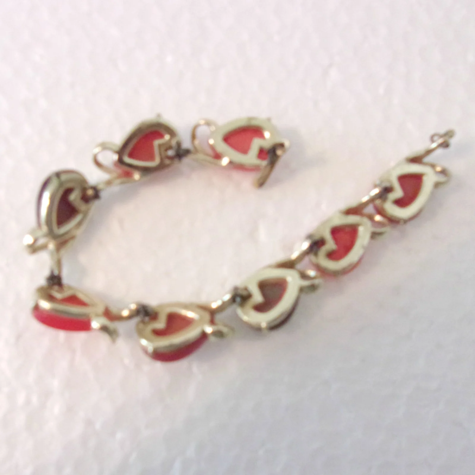 50s Bracelet Thermoset Red Purple Orange Raspberry By Schrager - Image 7
