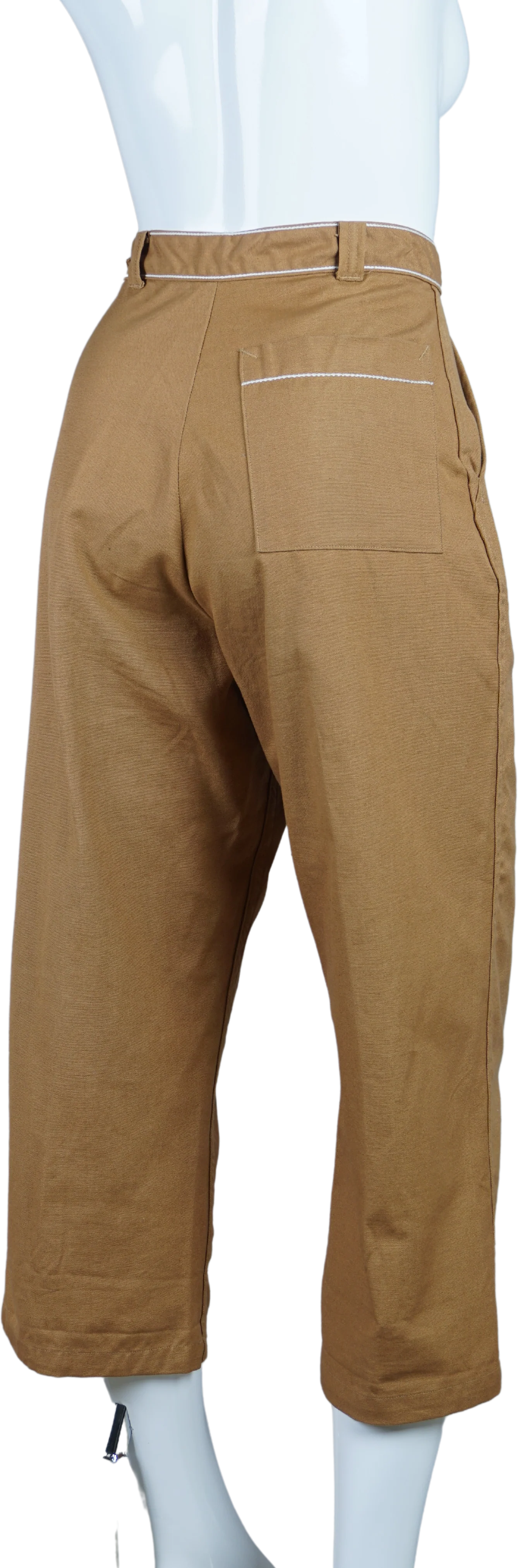 50s Brown High Waist Crop Denim Jeans By White Stag - Image 2
