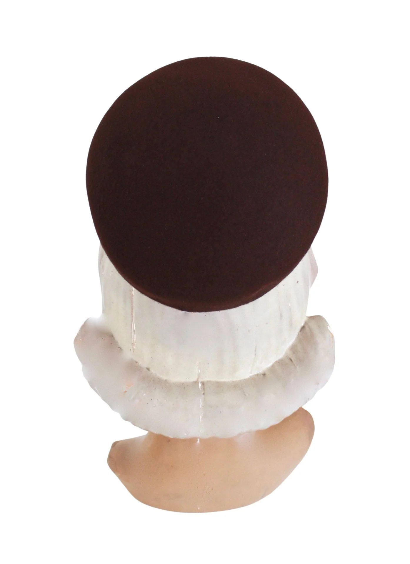 50s Brown Wool Felt Petite Pillbox Womens Fall Hat - Image 6