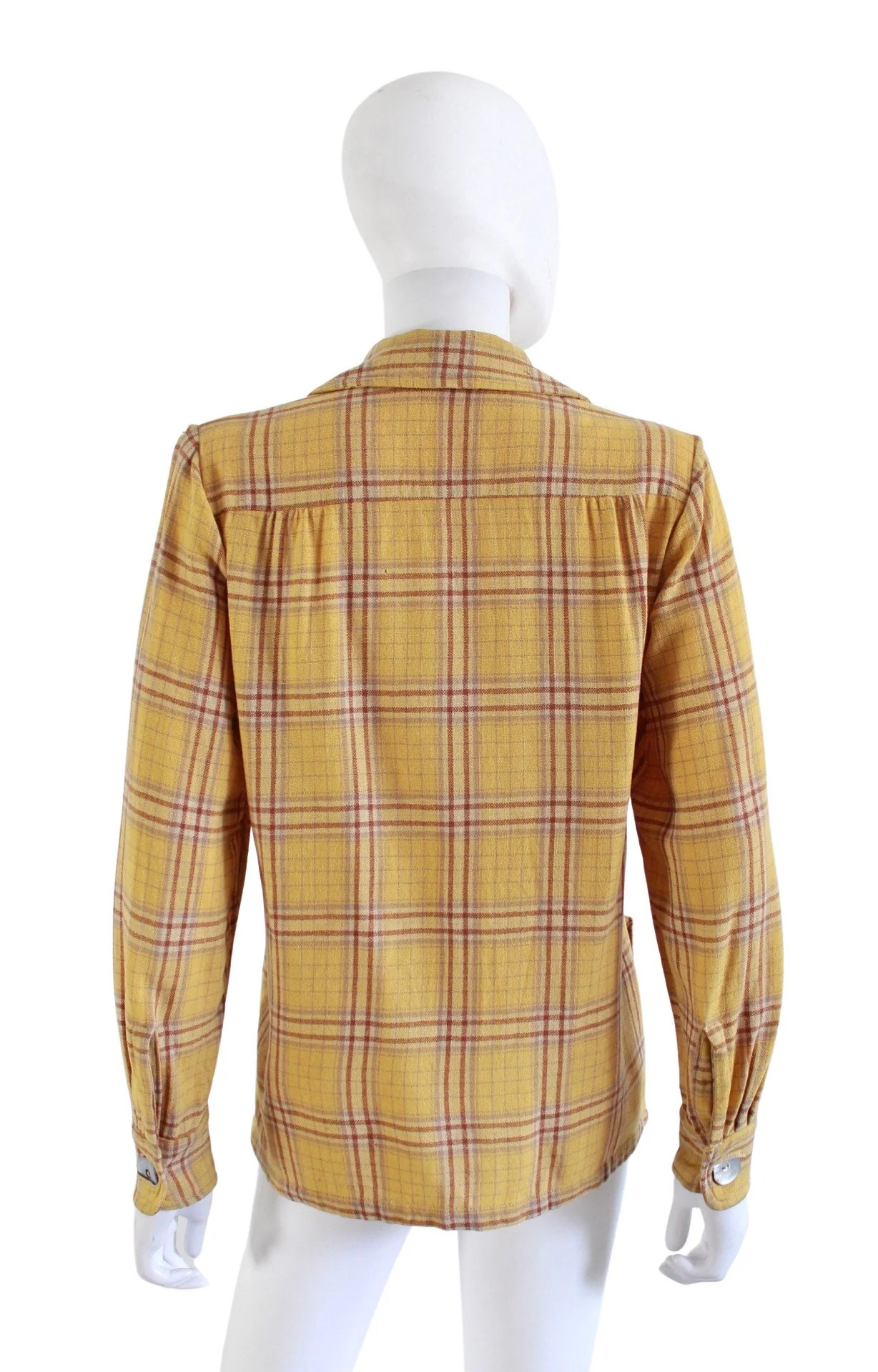 50s Chippewa Yellow and Orange Plaid Wool 49er Jacket Size Medium by Chippewa - Image 2