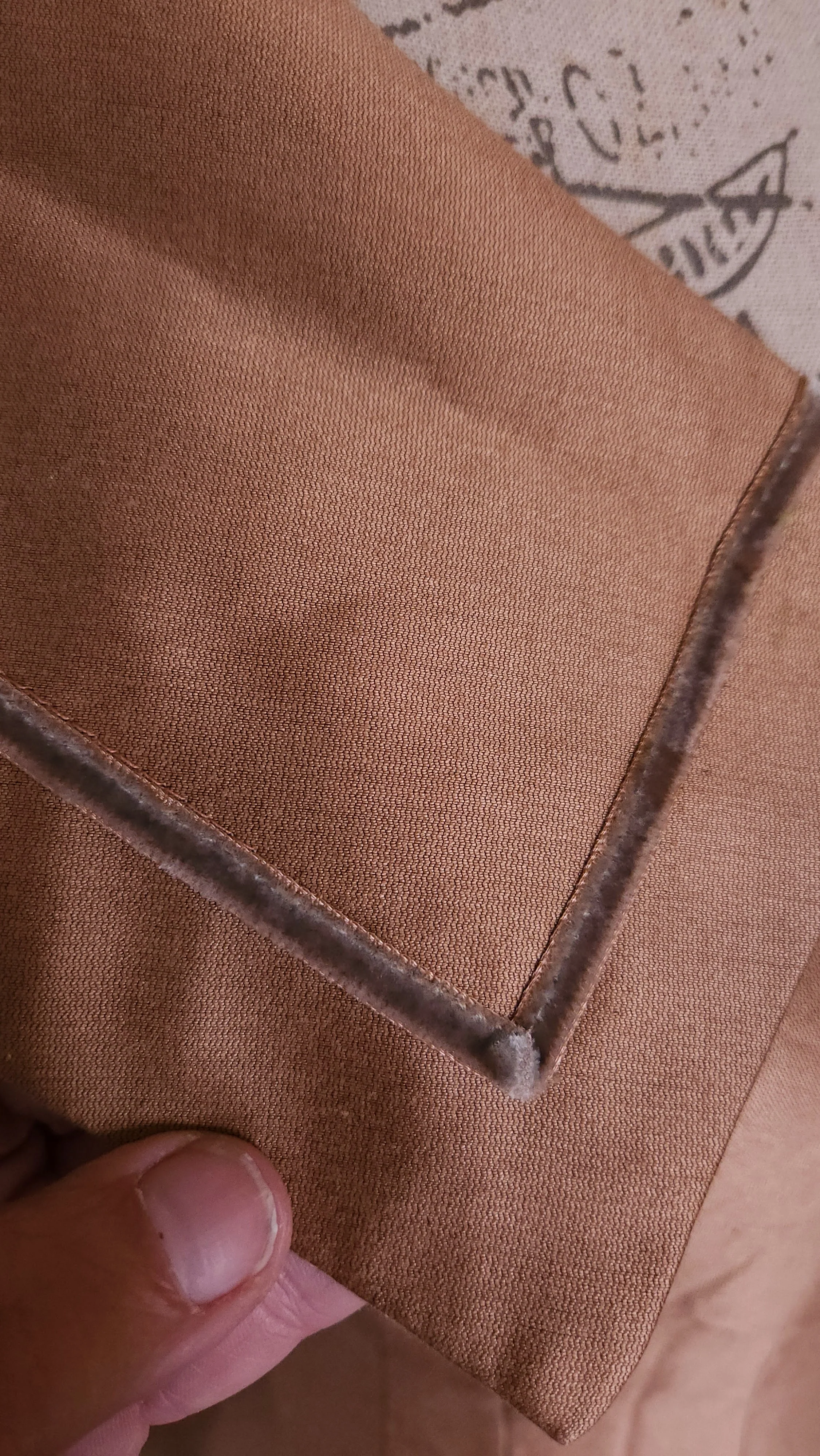 50s Cocoa Silk Dress With Portrait Collar Deadstock - Image 6