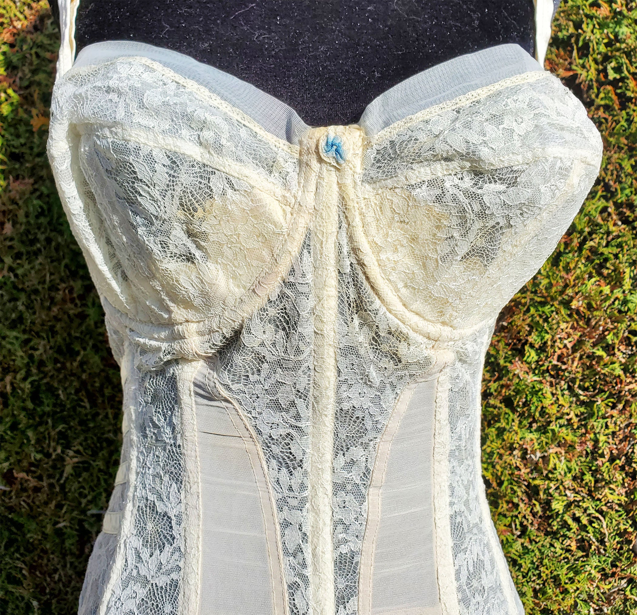 50s Corset Longline Bra Corselette By Rondeau - Image 7