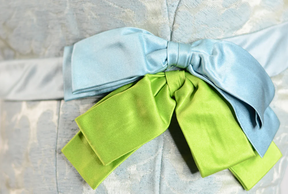 50s Damask Blue By Saks Fifth Ave - Image 9