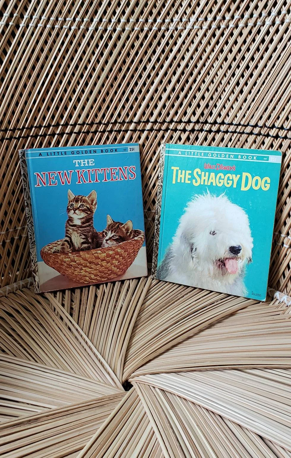 50s Dog and Cat Little Golden Books Set of 2 1957 The New Kittens and 1959 Disney's The Shaggy Dog by Walt Disney - Image 2