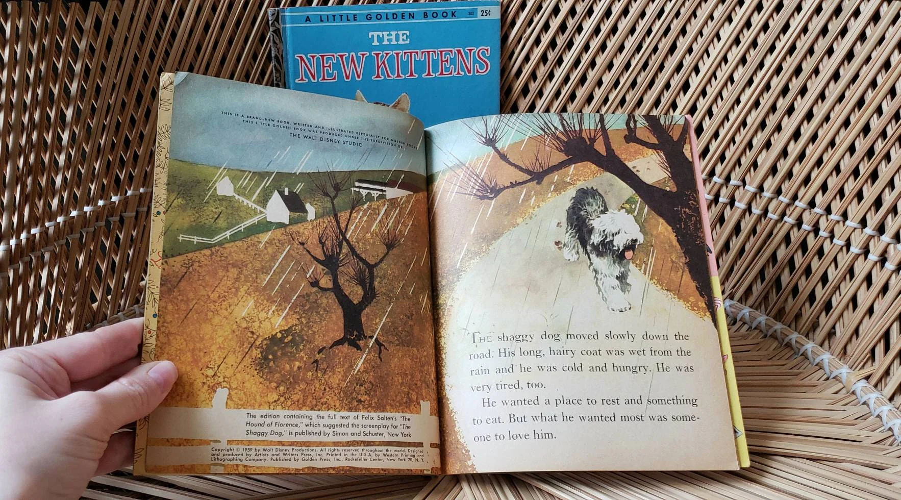 50s Dog and Cat Little Golden Books Set of 2 1957 The New Kittens and 1959 Disney's The Shaggy Dog by Walt Disney - Image 7