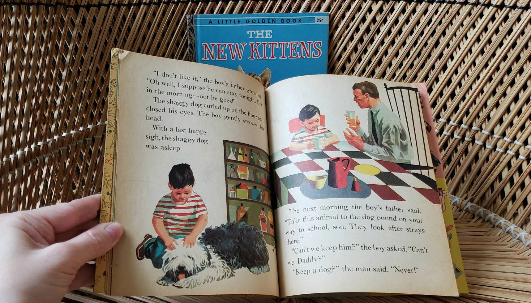 50s Dog and Cat Little Golden Books Set of 2 1957 The New Kittens and 1959 Disney's The Shaggy Dog by Walt Disney - Image 8
